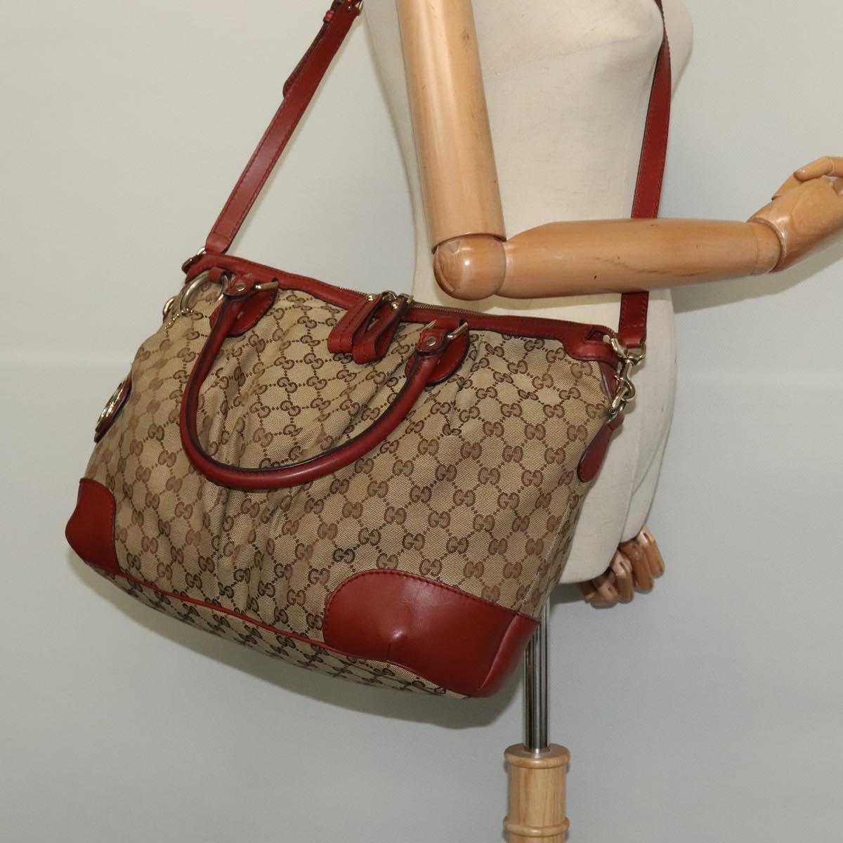 Sukey 2-Way Tote Beige and Red