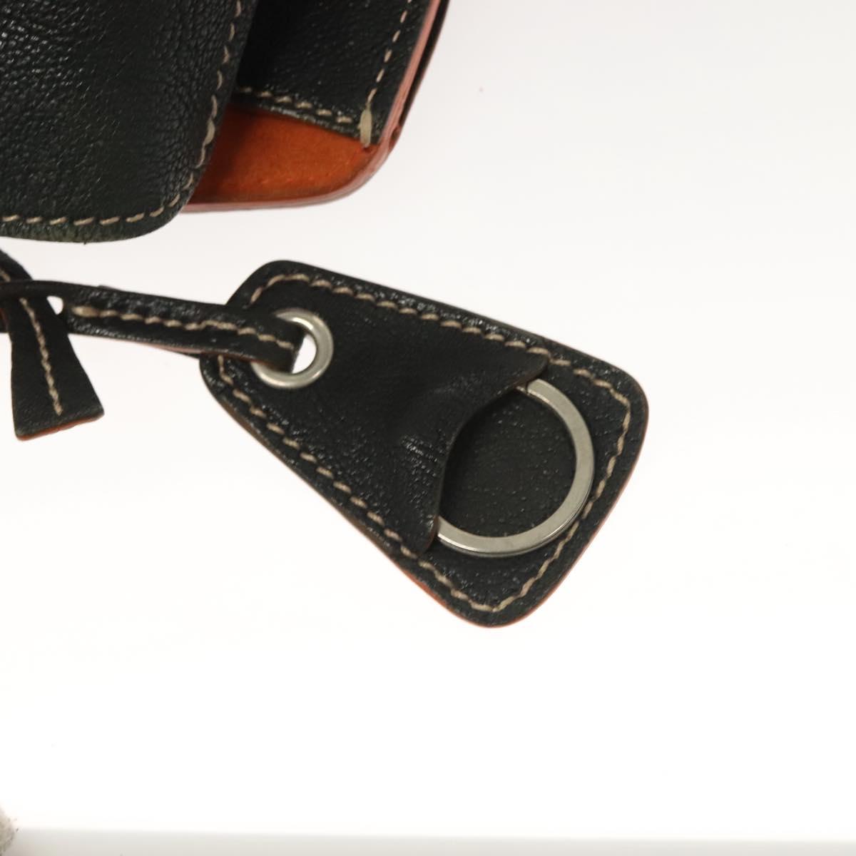 Early 2000s Miu Miu Leather Handbag — Black, Burnt Orange Suede Interior, Padlock & Clochette