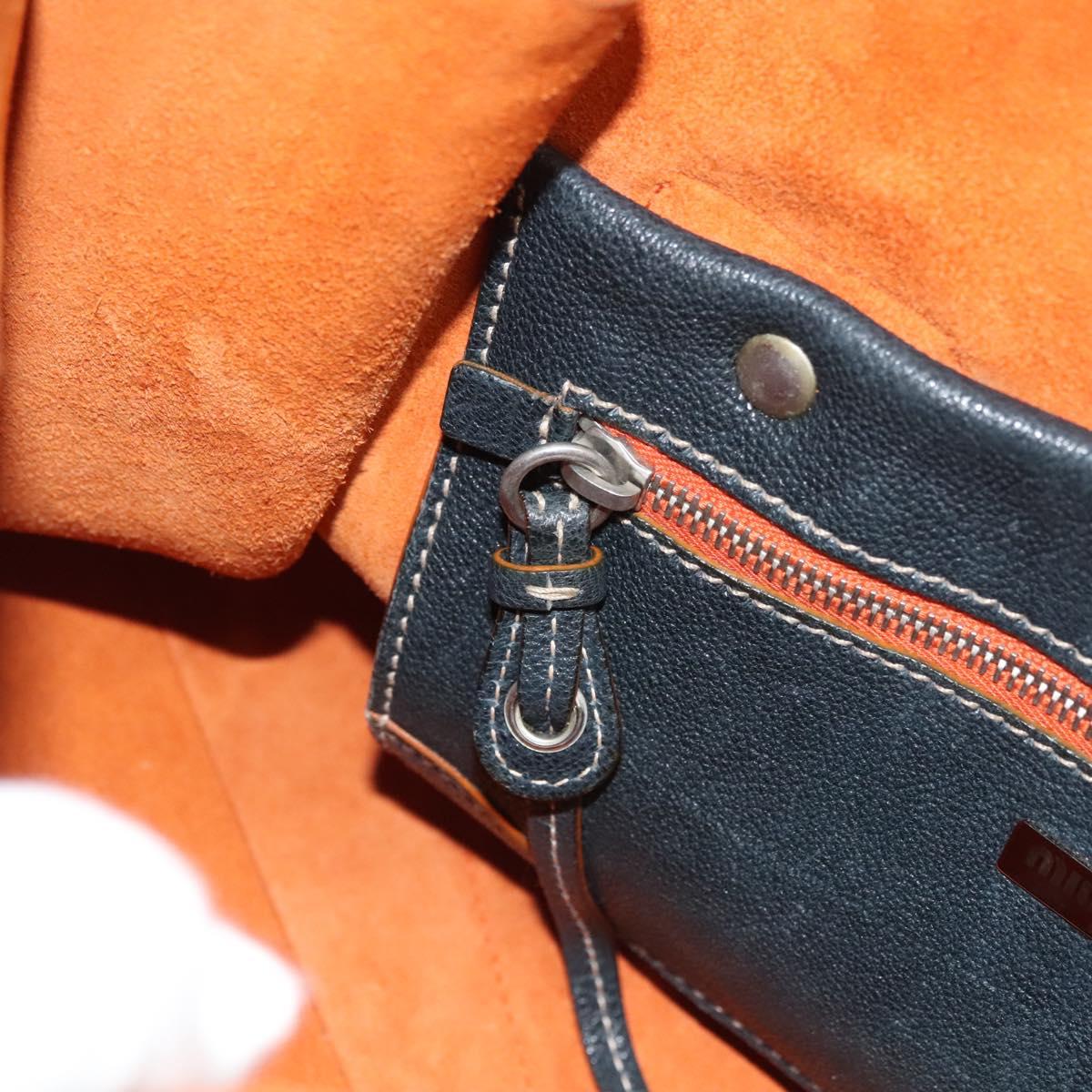 Early 2000s Miu Miu Leather Handbag — Black, Burnt Orange Suede Interior, Padlock & Clochette