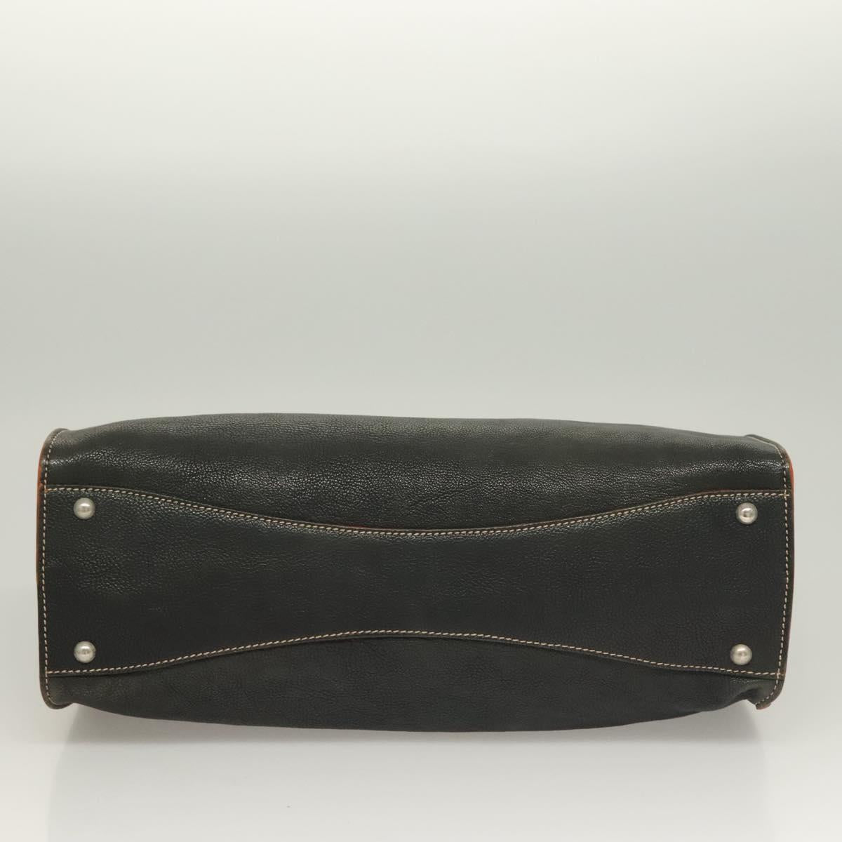 Early 2000s Miu Miu Leather Handbag — Black, Burnt Orange Suede Interior, Padlock & Clochette