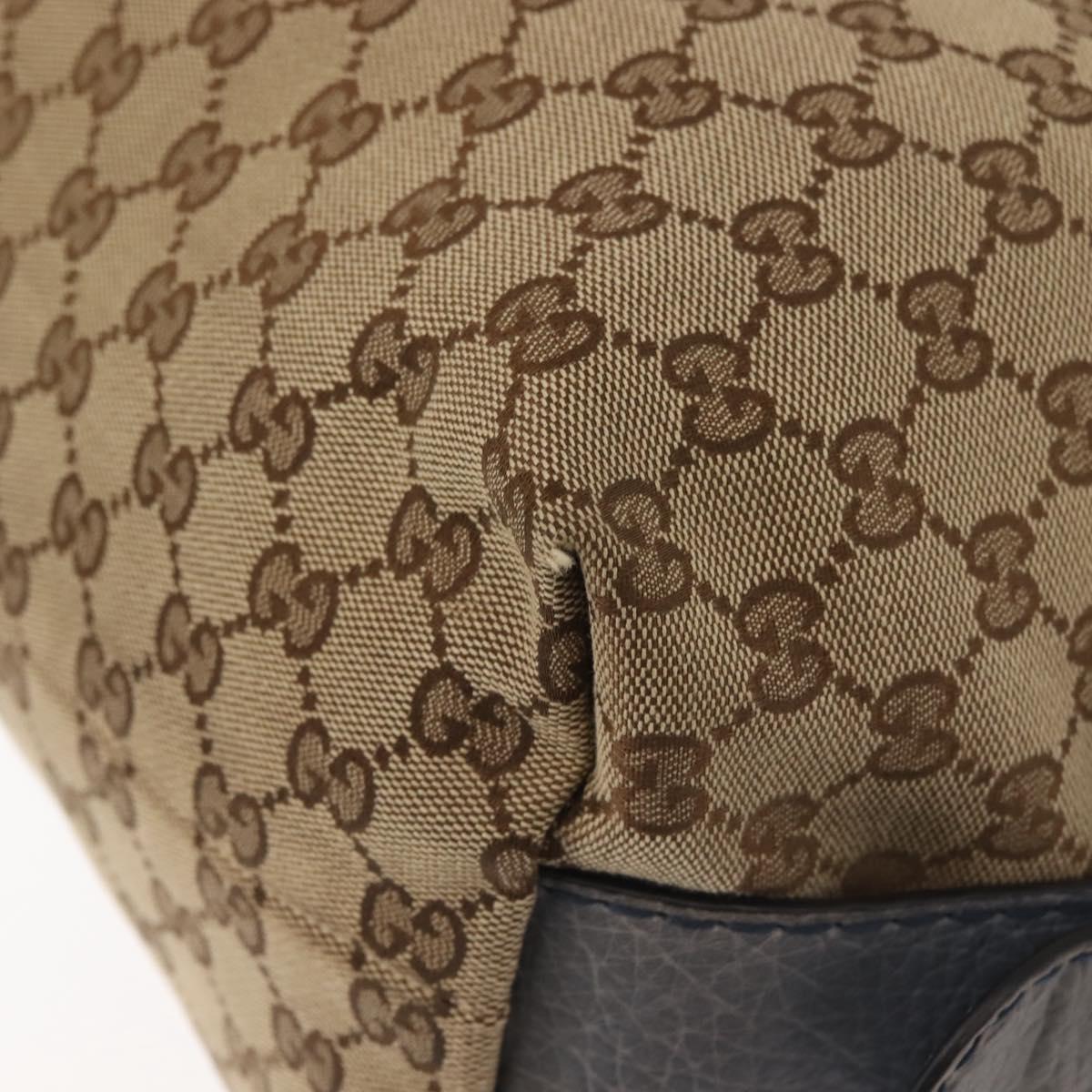 GG Monogram Canvas Shoulder Bag — Beige, Bamboo Hardware, Braided Leather Straps