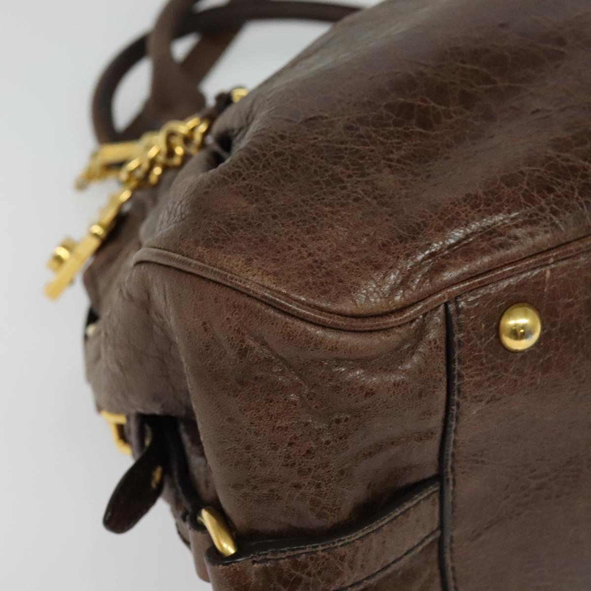Early 2000s Leather 2-Way Handbag — Chocolate Brown, Gold Hardware, Top Handle & Shoulder Strap