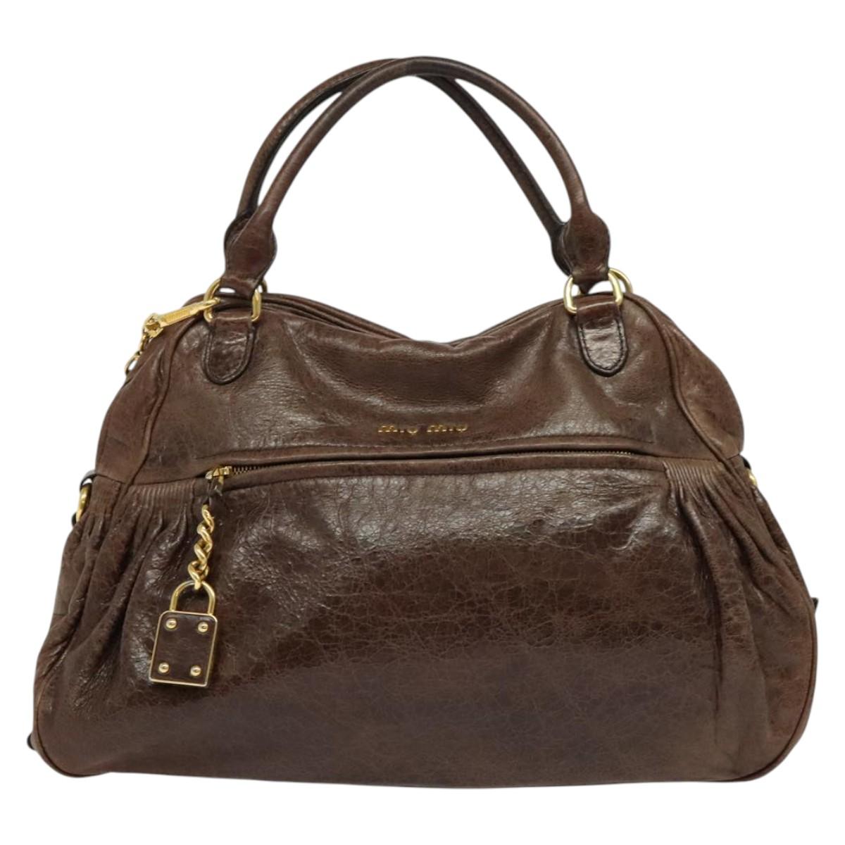 Early 2000s Leather 2-Way Handbag — Chocolate Brown, Gold Hardware, Top Handle & Shoulder Strap