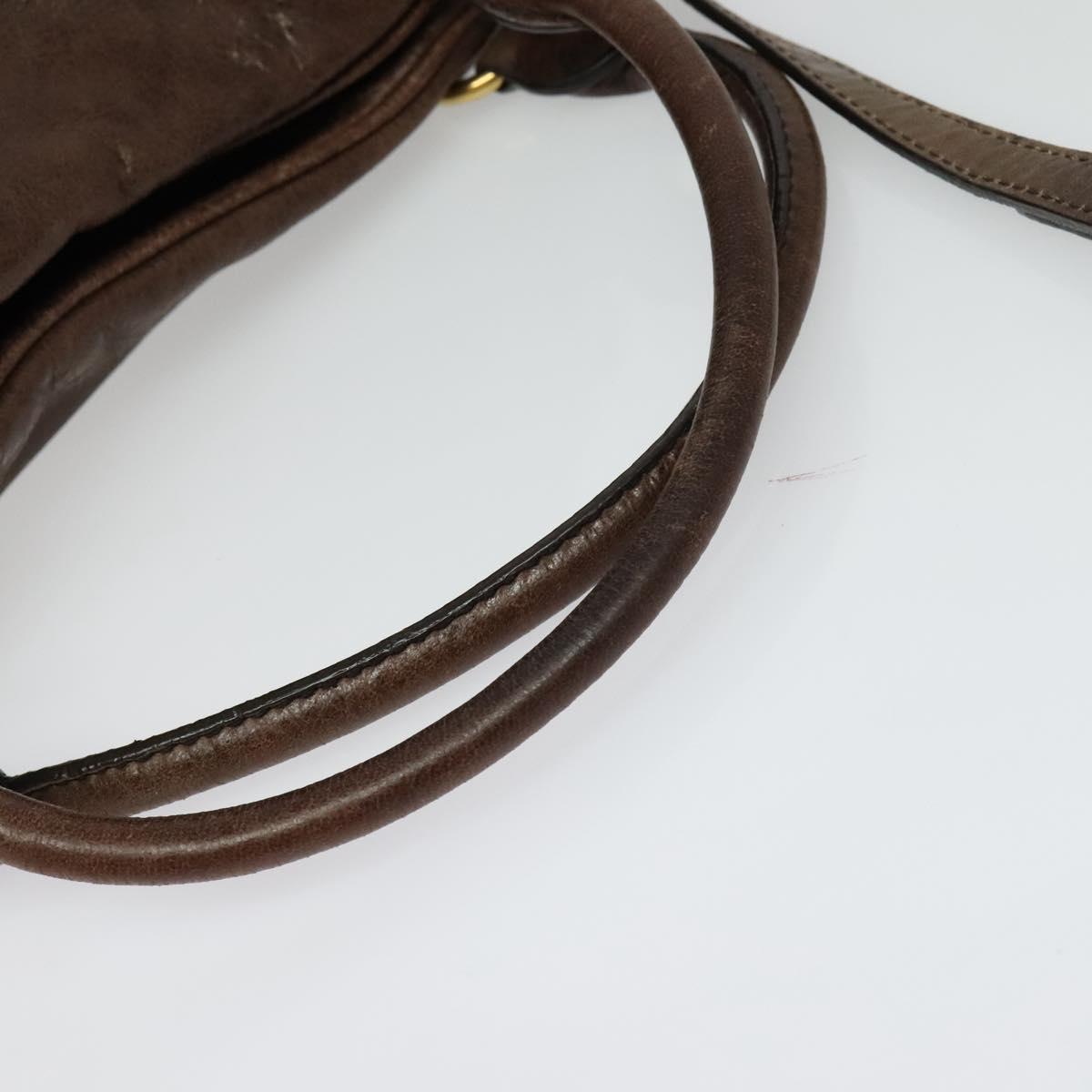 Early 2000s Leather 2-Way Handbag — Chocolate Brown, Gold Hardware, Top Handle & Shoulder Strap