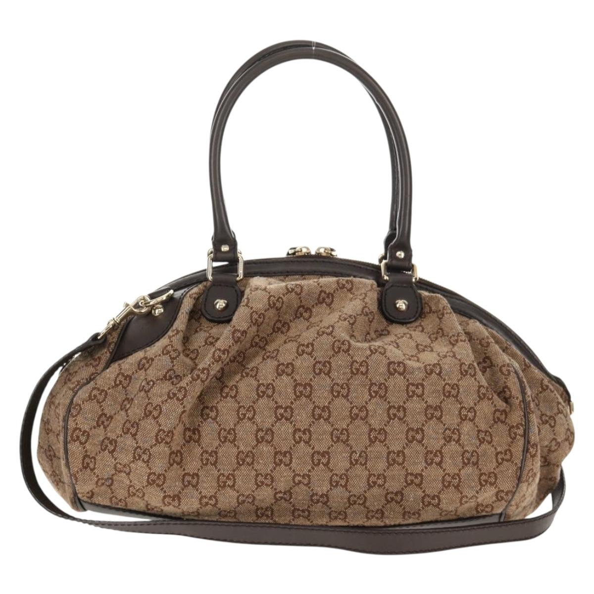2010 Gucci Sukey GG Canvas Convertible Tote — Brown, 2-Way