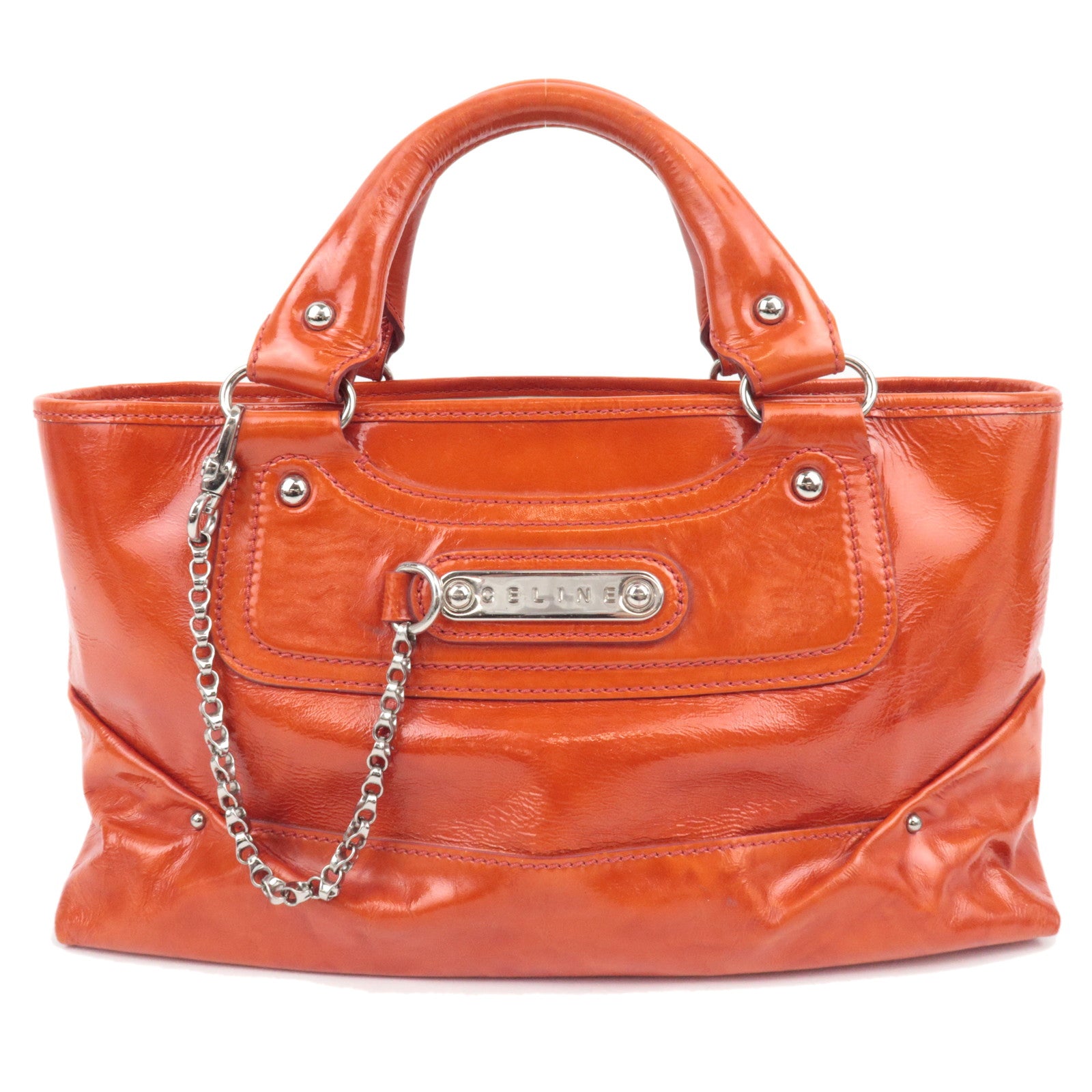 Celine Boogie Bag in Orange Patent Leather, Michael Kors Era 2002