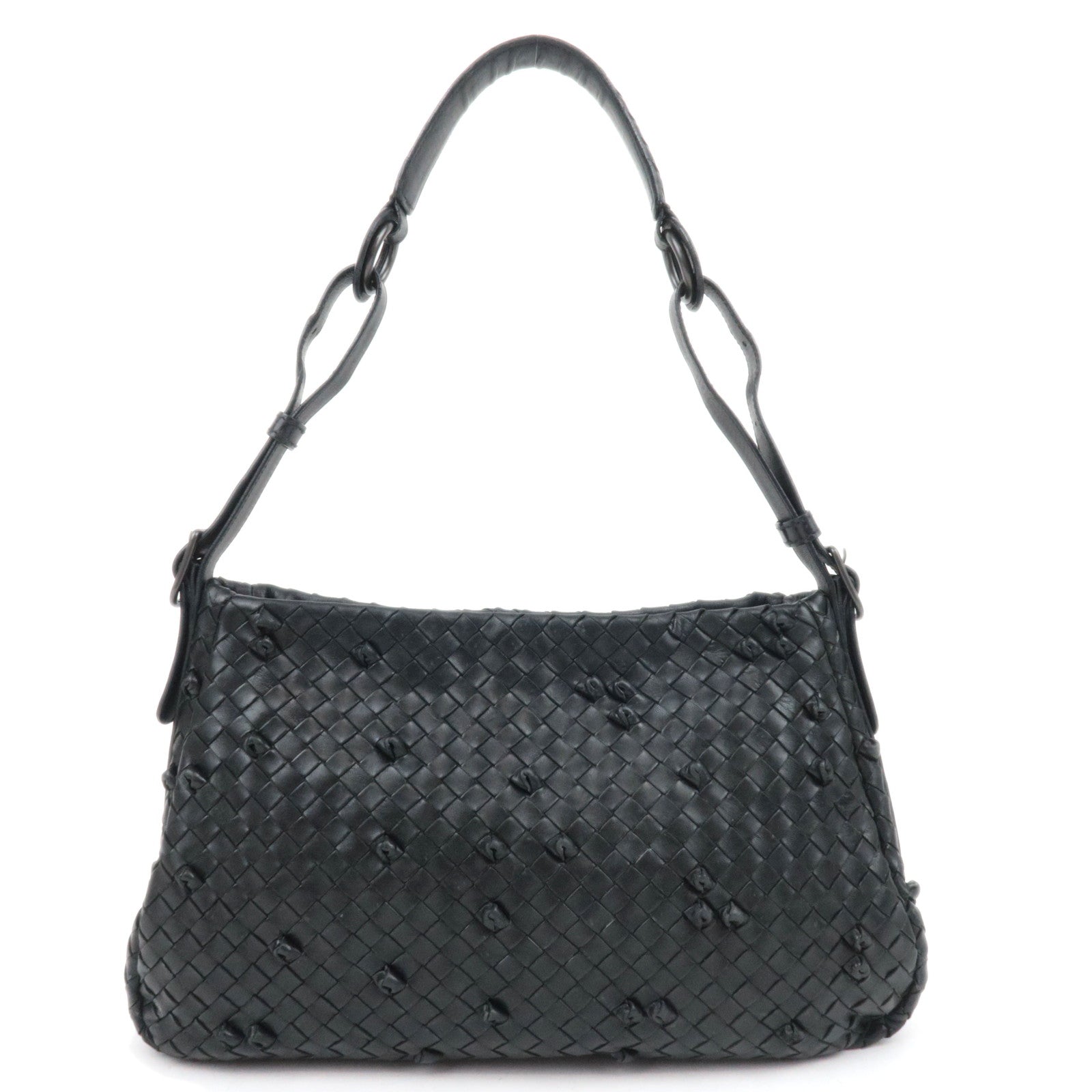 Bottega Veneta Intrecciato Knotted Leather Shoulder Bag