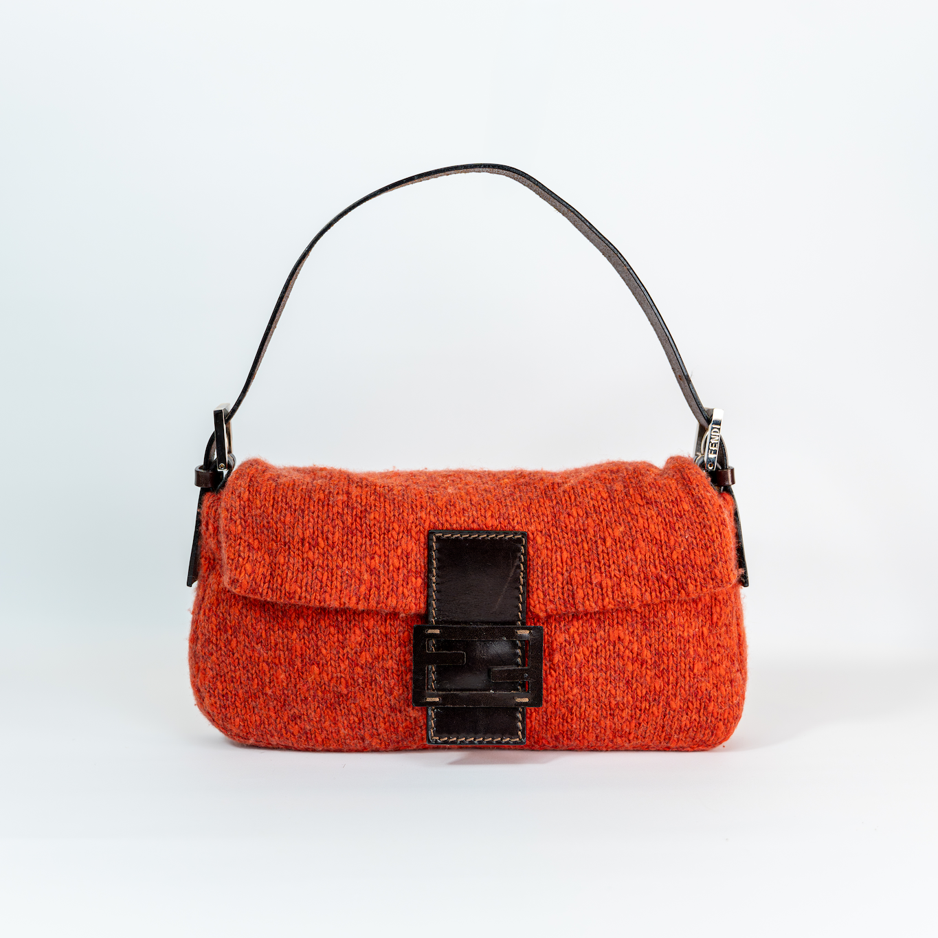 Burnt Orange Wool Baguette