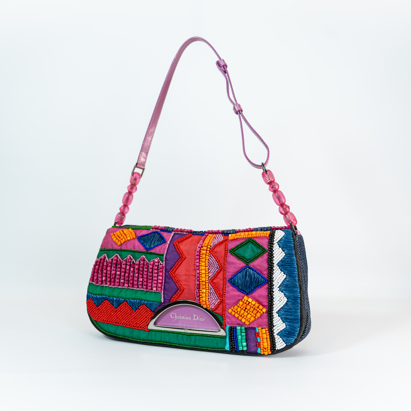 Limited Edition 2000s Christian Dior Malice Multicoloured Beaded Shoulder Bag