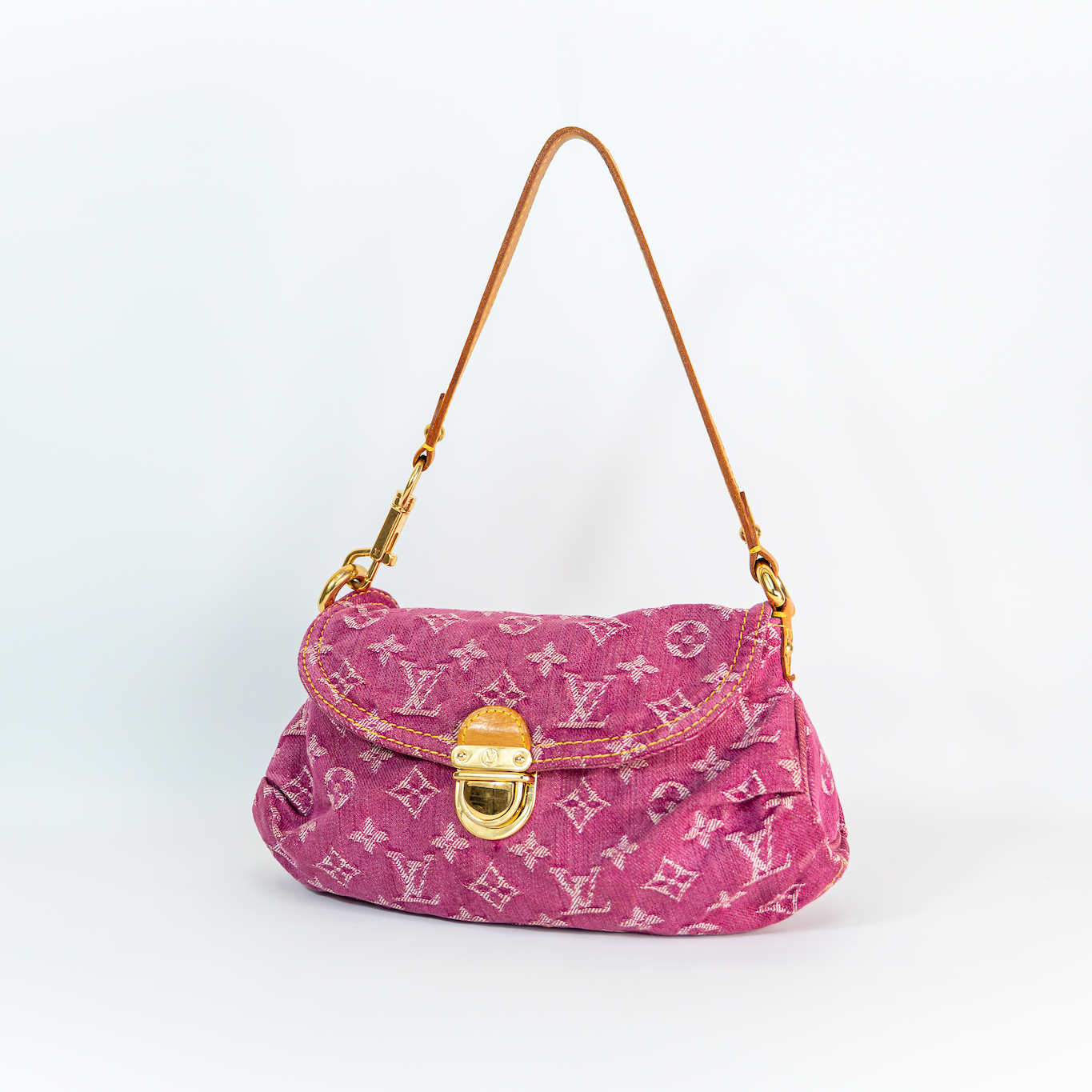 Monogram Denim Pleaty — Fuchsia, Marc Jacobs Era, Made in Spain