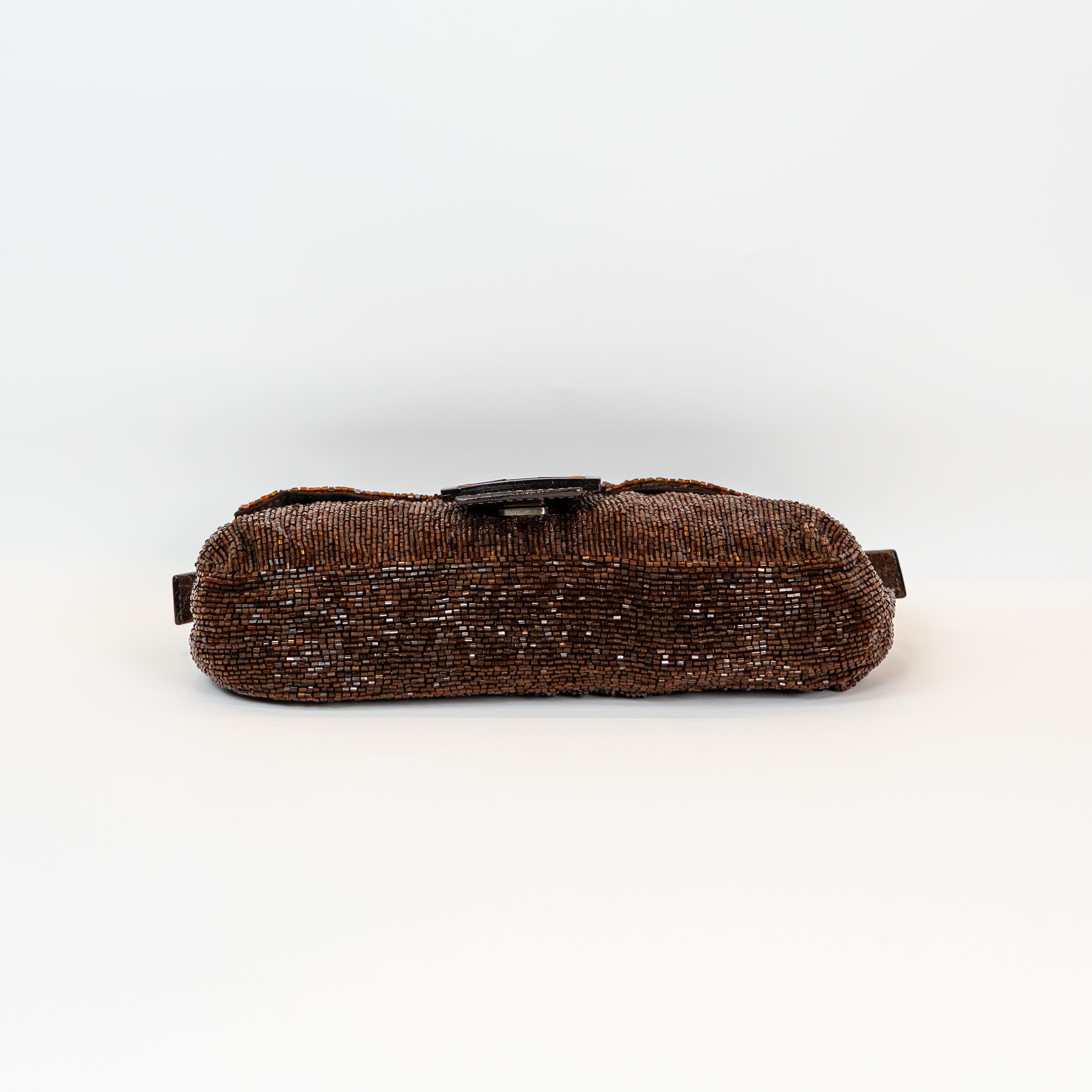 Fendi Brown Beaded Baguette