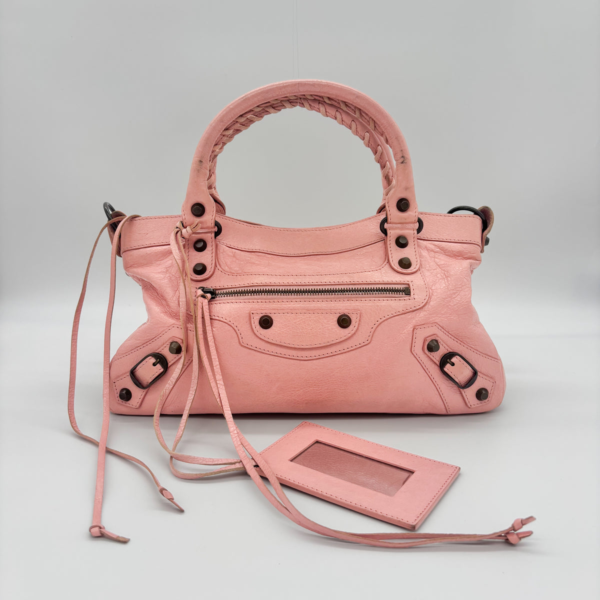 Balenciaga The First in Blush Pink, Brass Hardware