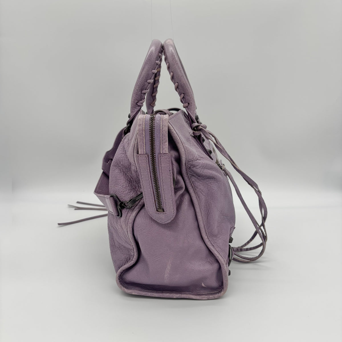 Balenciaga The City in Wisteria Lilac, Gunmetal Hardware