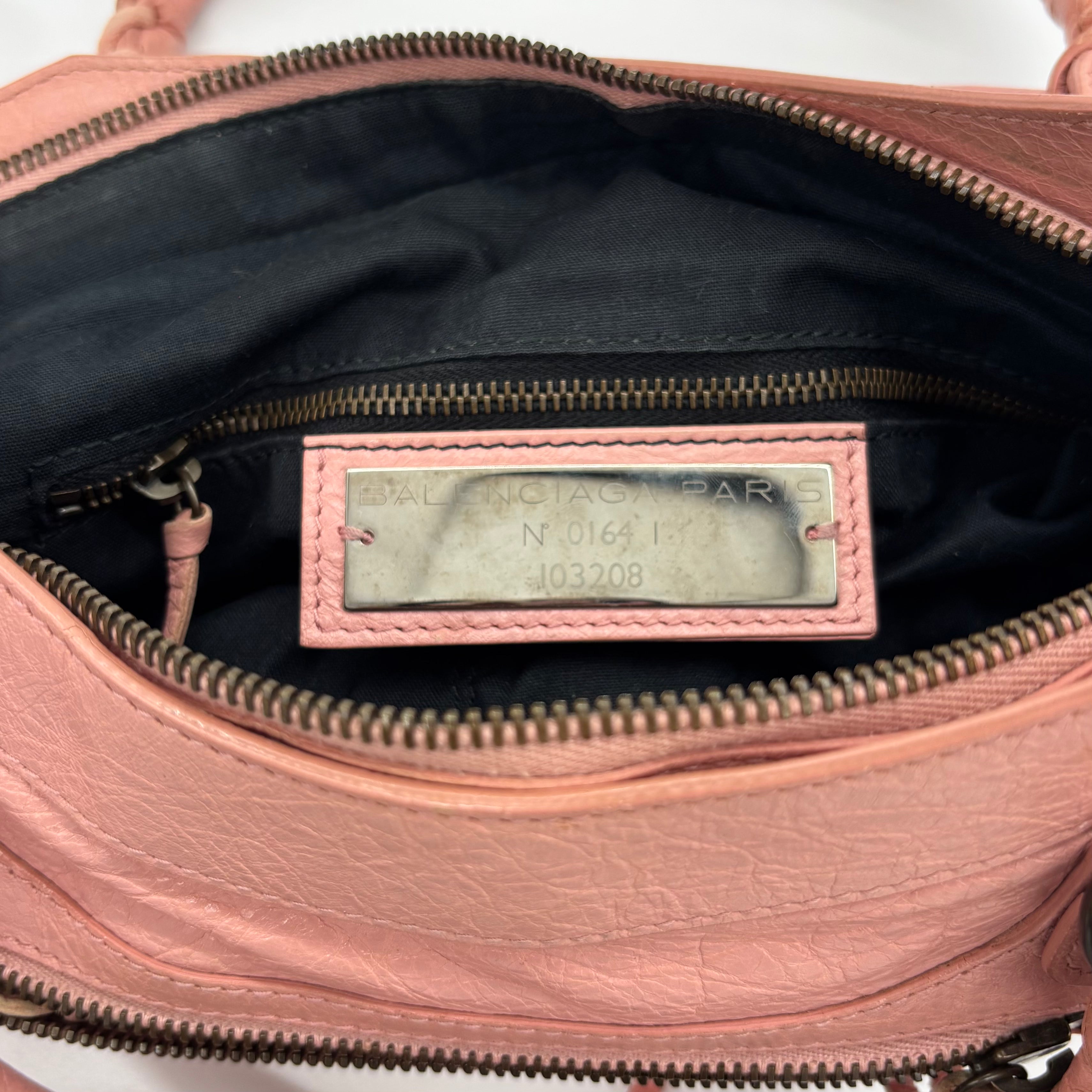 Balenciaga The First in Blush Pink, Brass Hardware