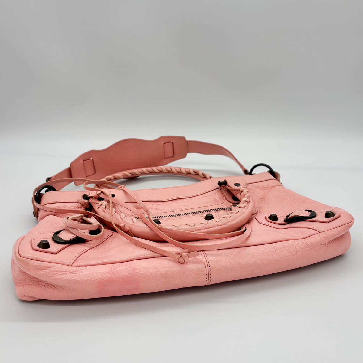 Balenciaga The First in Blush Pink, Brass Hardware