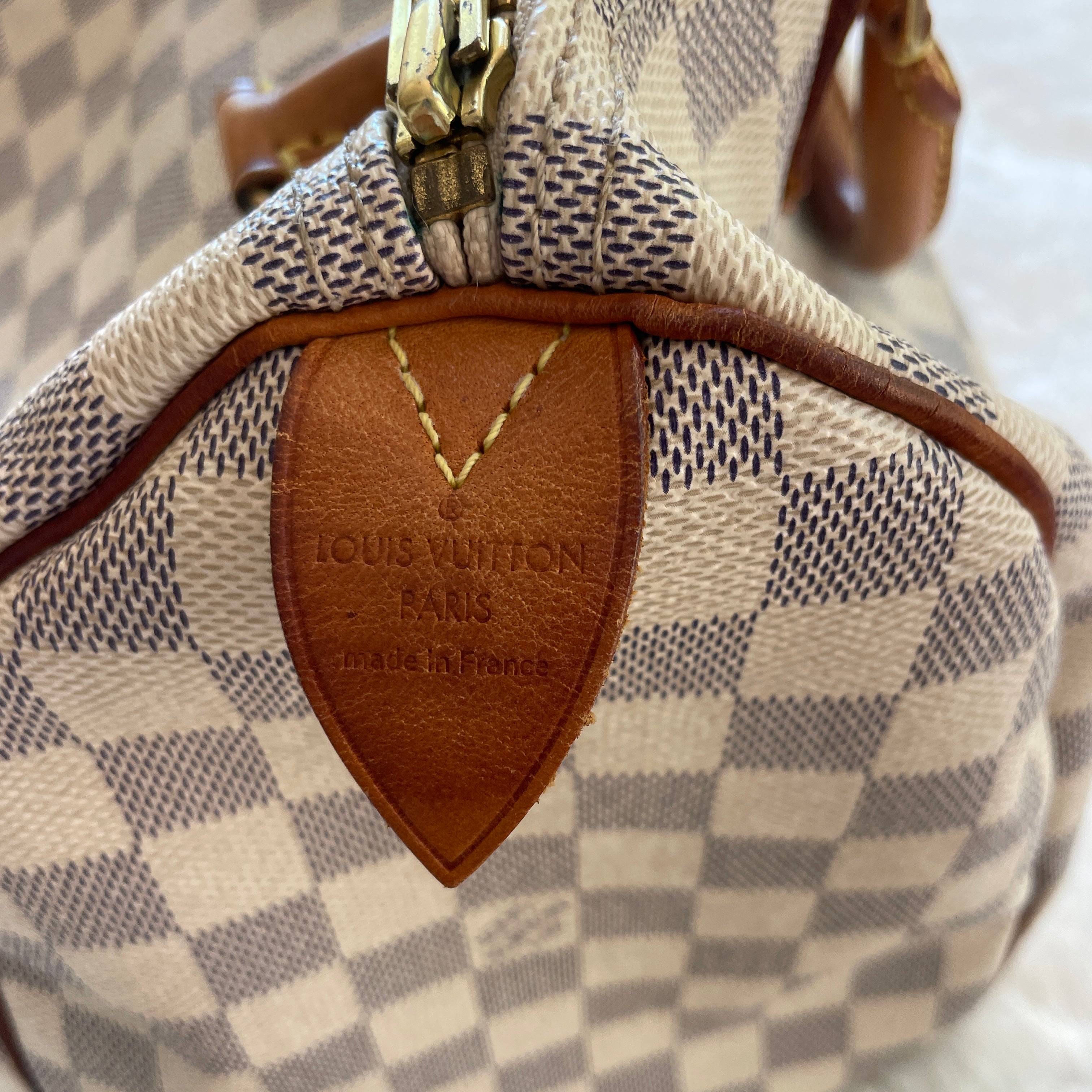 Damier Azur Speedy 30 — Made in France