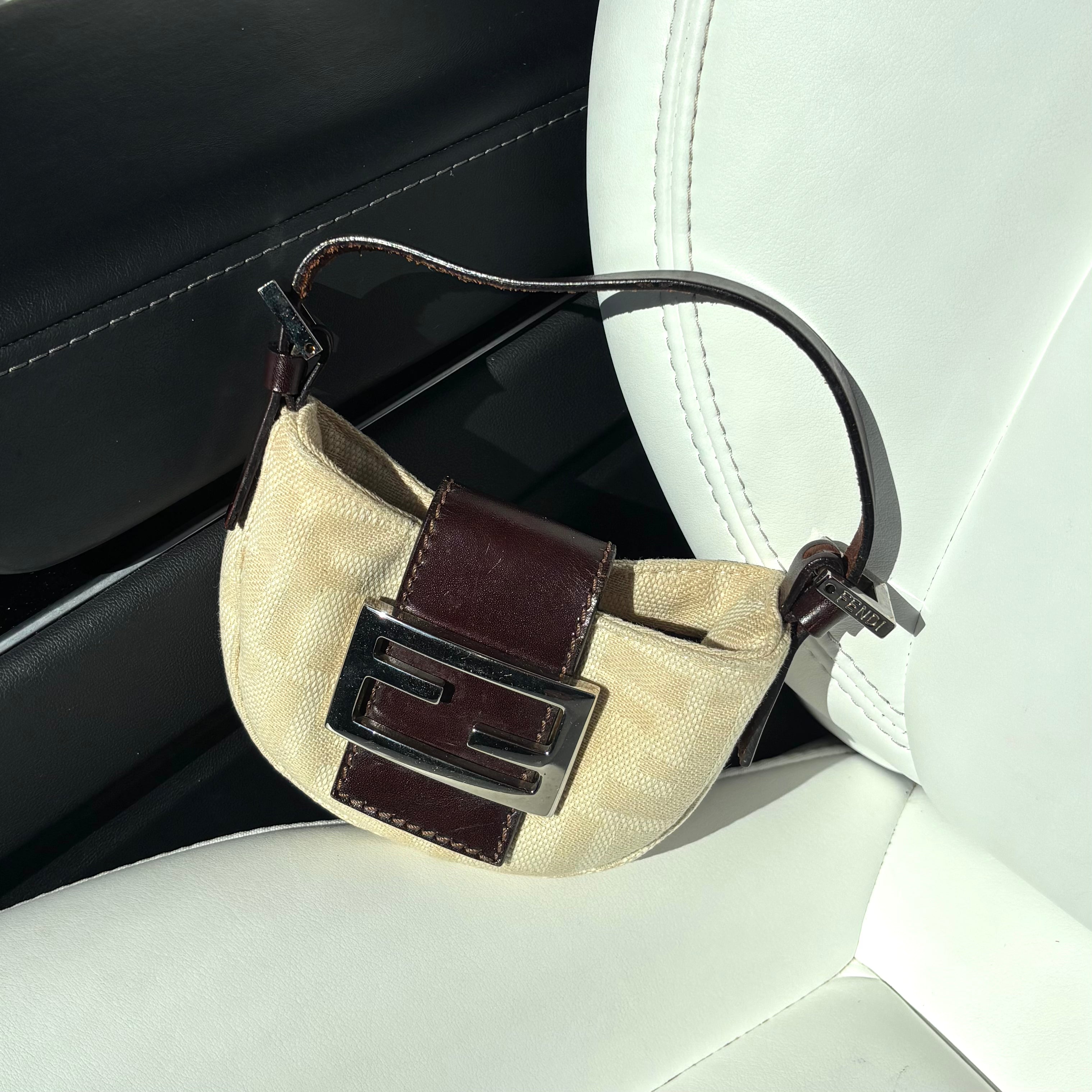 Mini Zucca Canvas Croissant Handbag