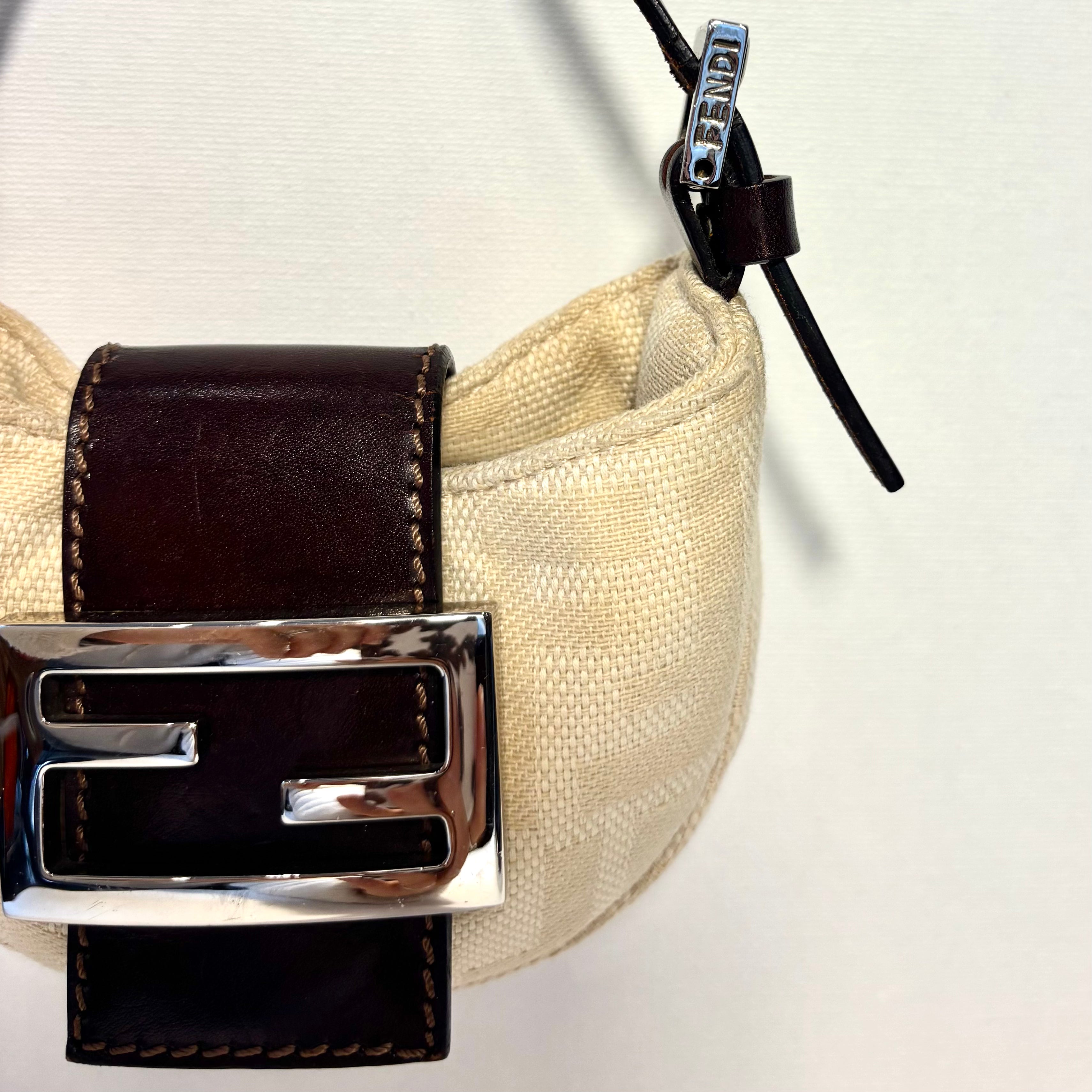 Mini Zucca Canvas Croissant Handbag