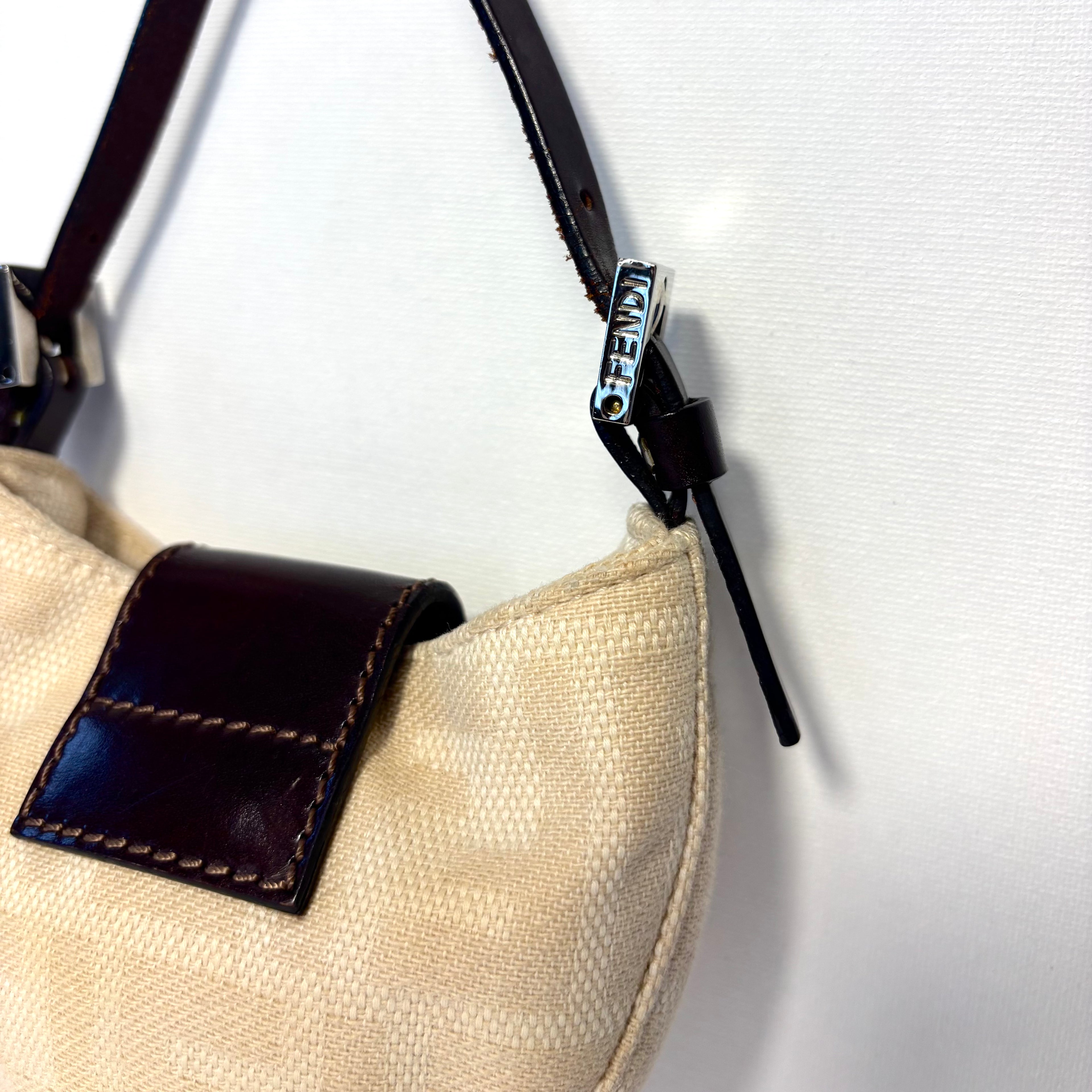 Mini Zucca Canvas Croissant Handbag