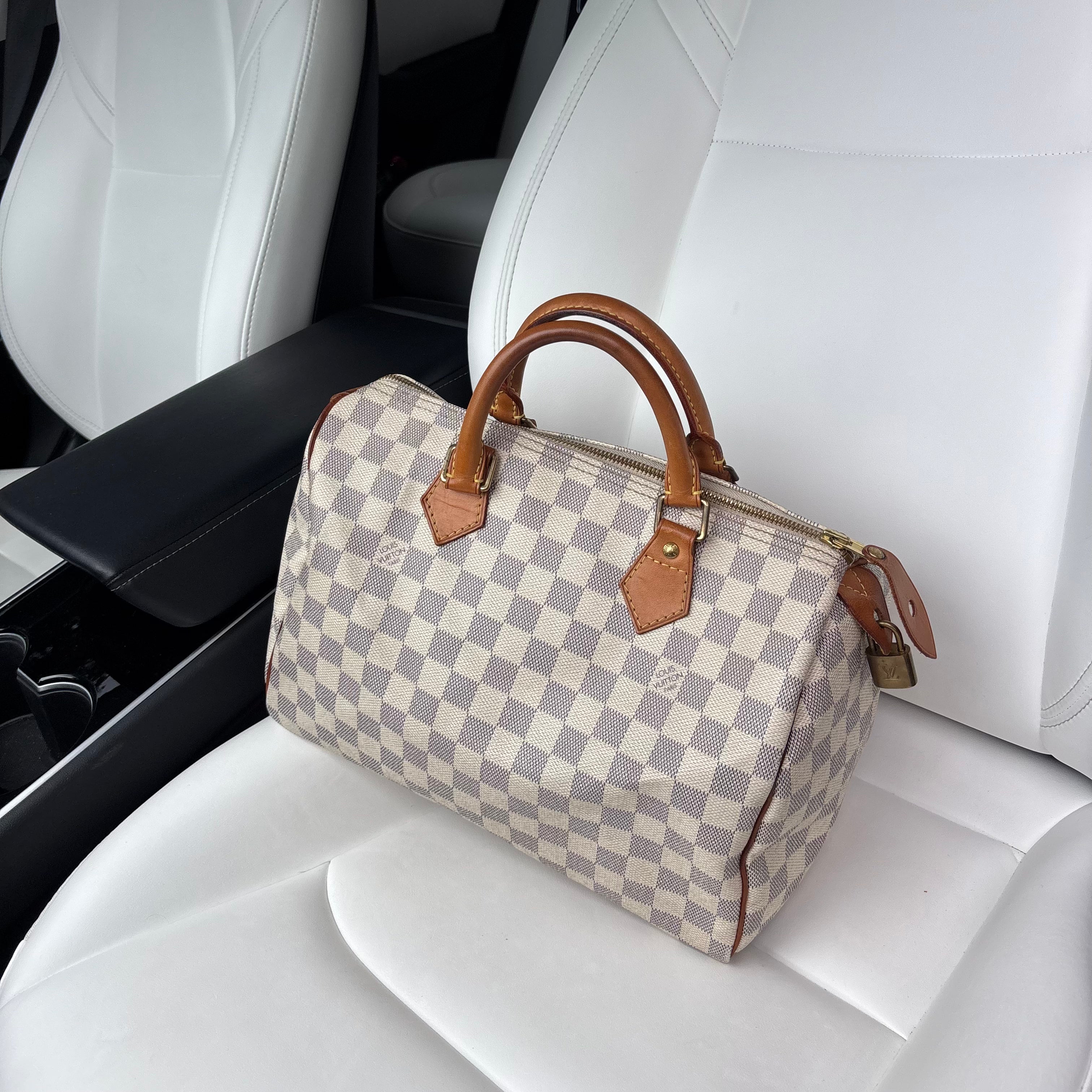 Damier Azur Speedy 30 — Made in France