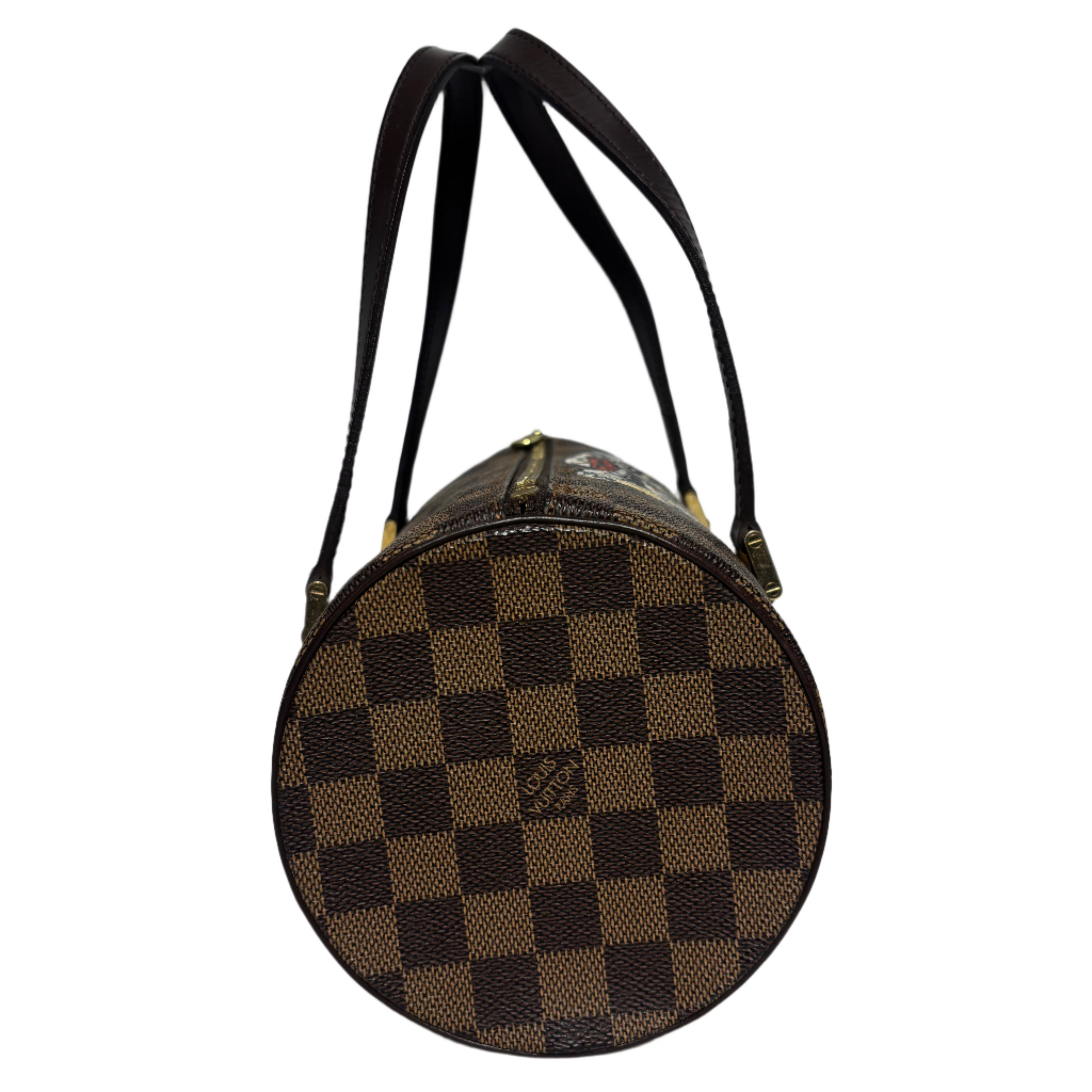 Louis Vuitton 2003 Damier Ebène Papillon 26 — Hand-Painted Artist Edition