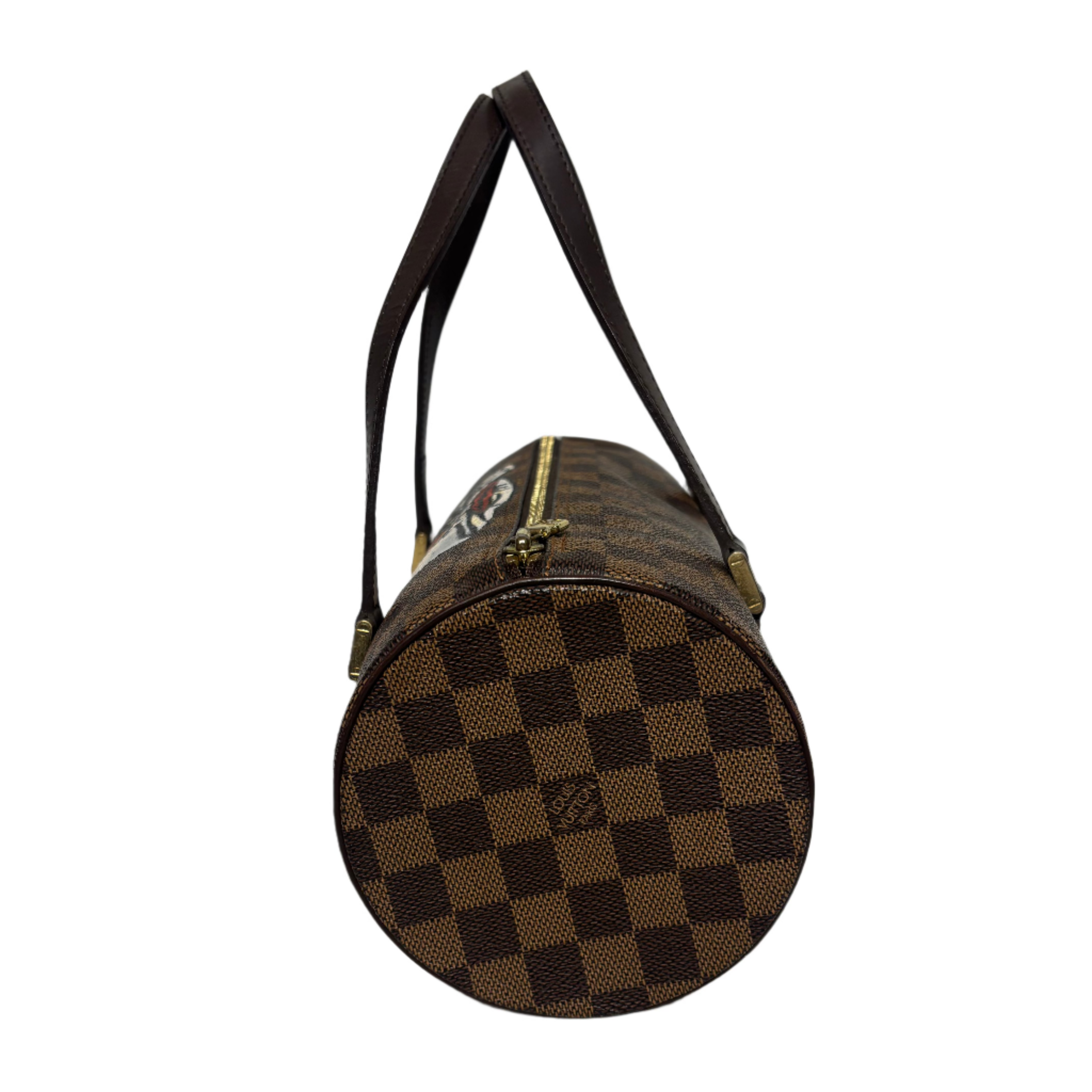 Louis Vuitton 2003 Damier Ebène Papillon 26 — Hand-Painted Artist Edition