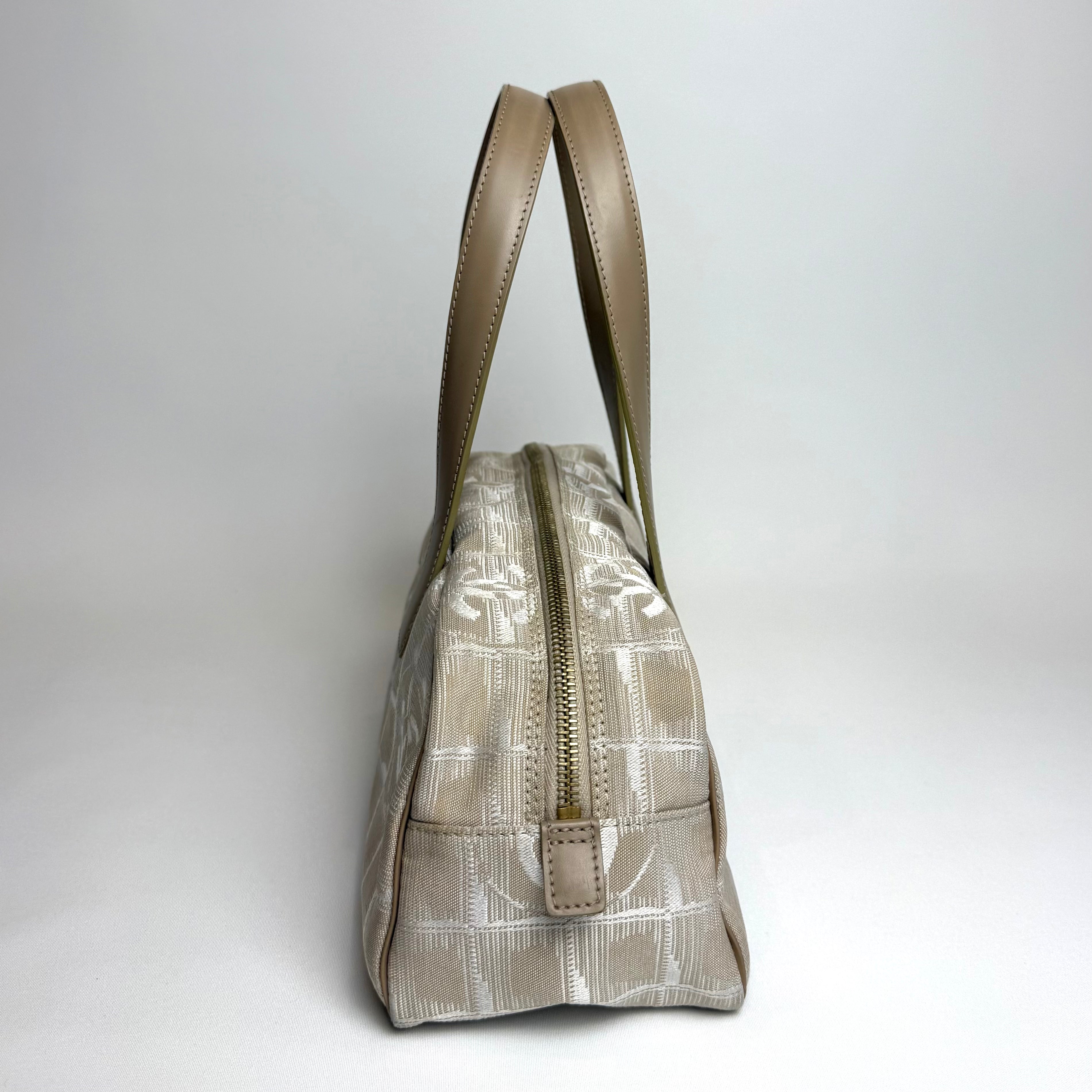 Chanel New Travel Line Bowler, Beige Nylon, 2004