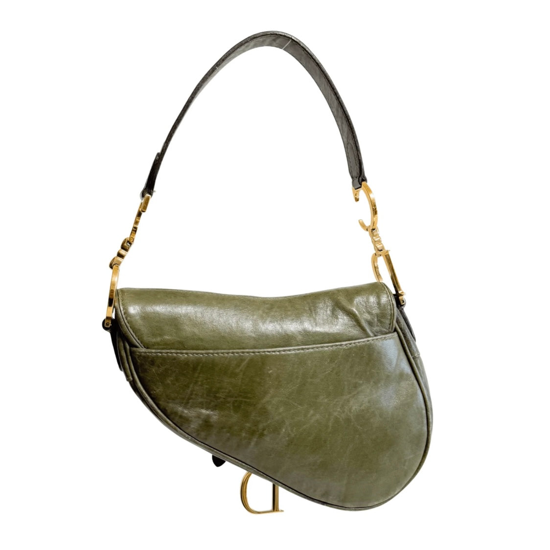 Dior Saddle Bag Small — Olive Green Leather, Original John Galliano Collection