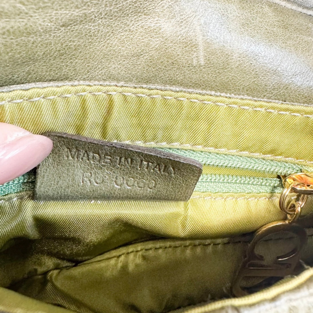 Saddle Green Leather Bag