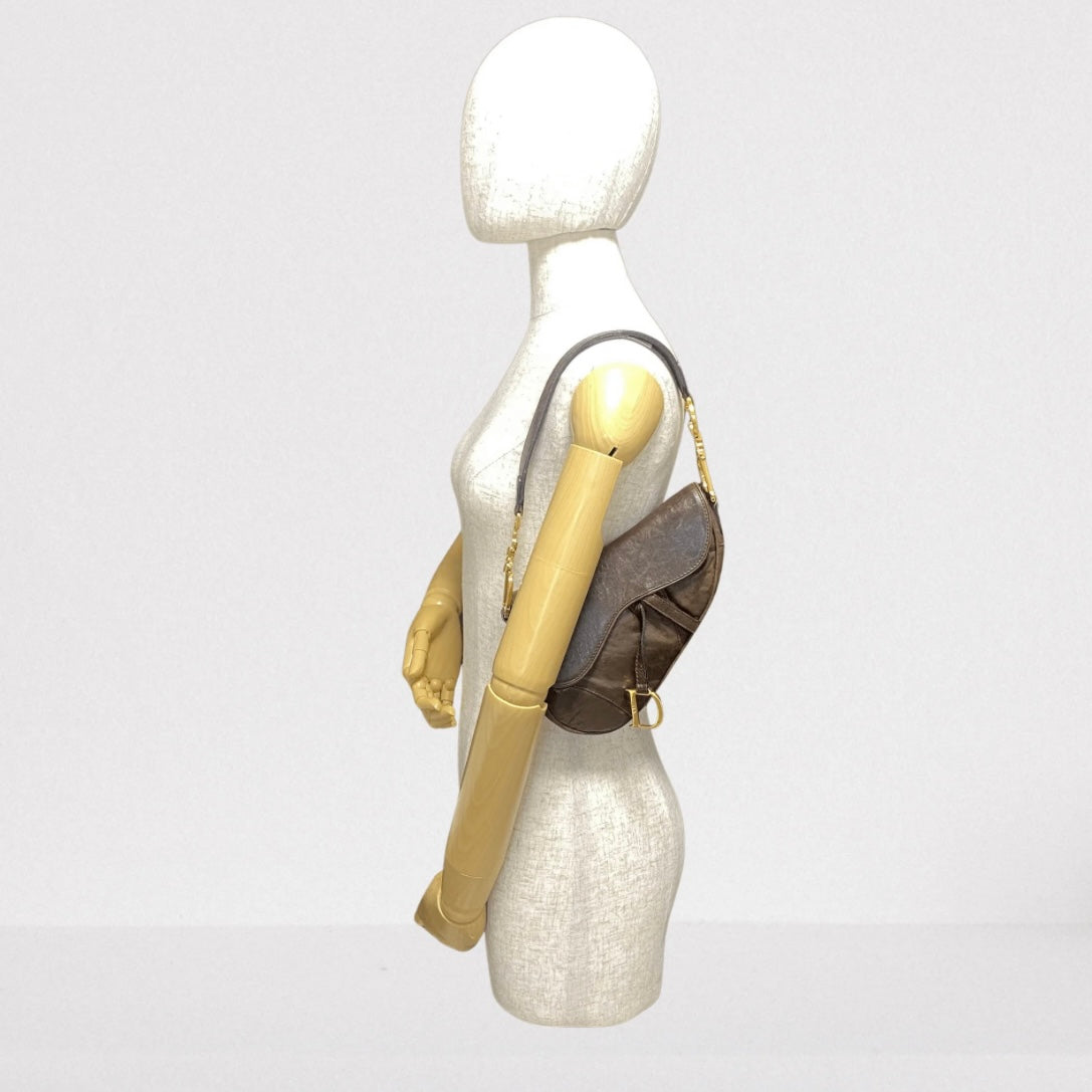 Dior Saddle Bag Small — Chocolate Brown Leather, Original John Galliano Collection