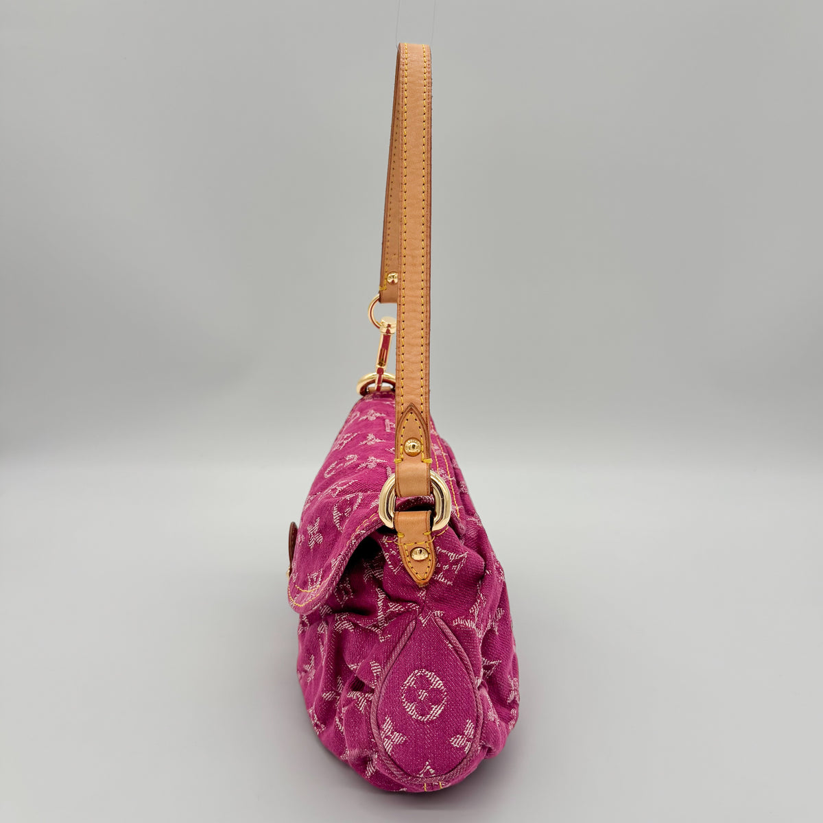 Monogram Denim Pleaty — Fuchsia, Marc Jacobs Era