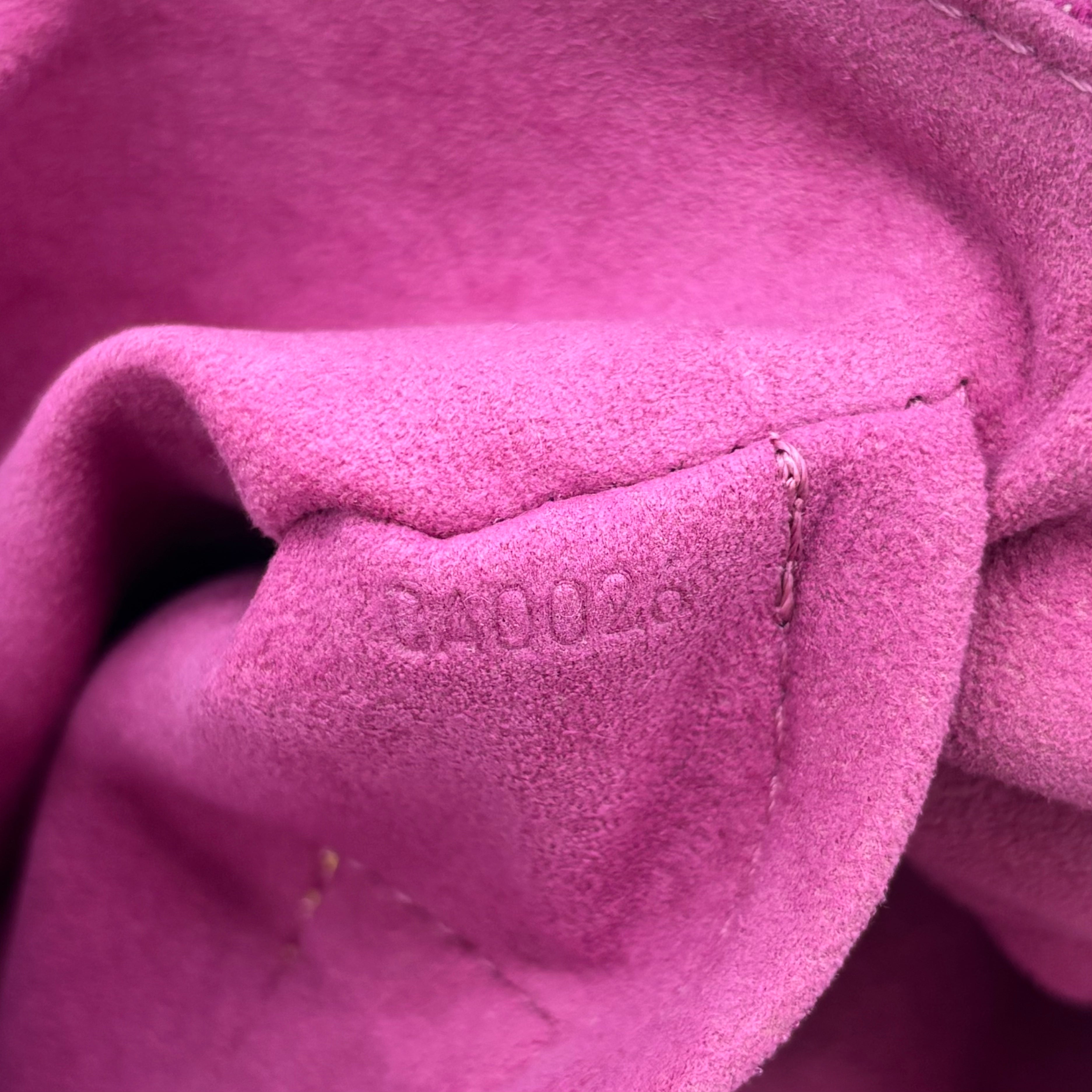 Monogram Denim Pleaty — Fuchsia, Marc Jacobs Era