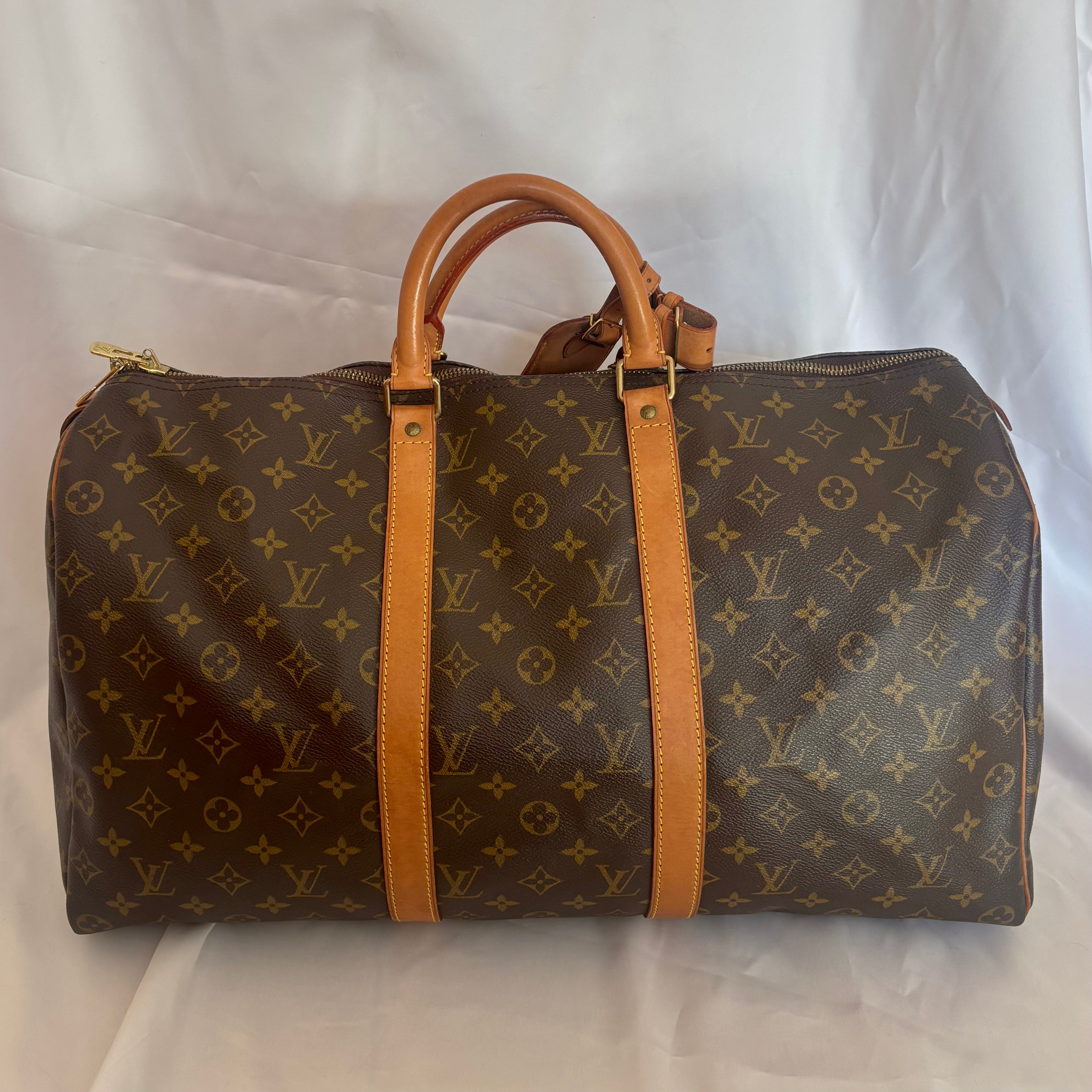 Monogram Keepall 50 Bandoulière — Classic Travel Bag, Made in France