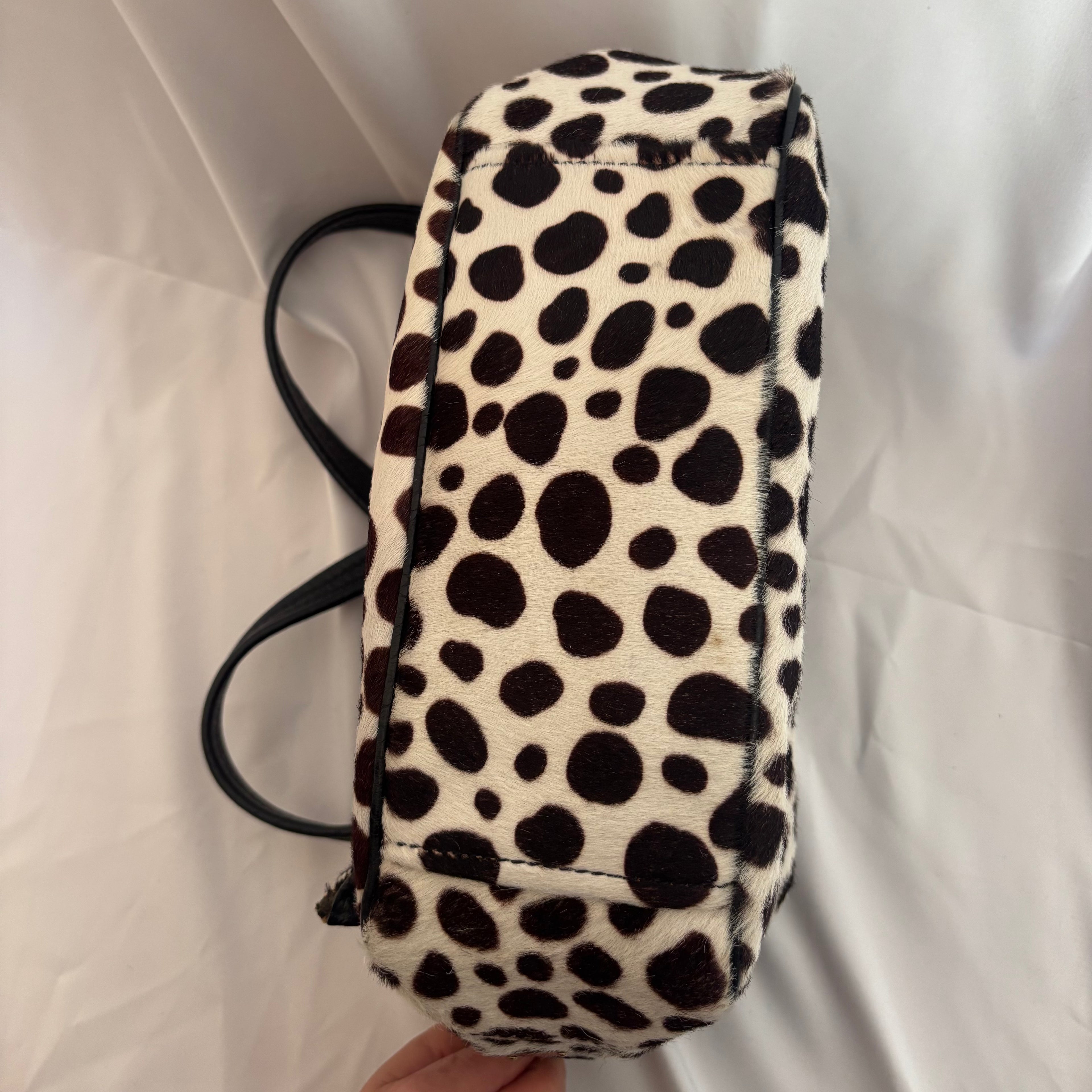 Prada Dalmatian Pony Hair Mini Top Handle Bag