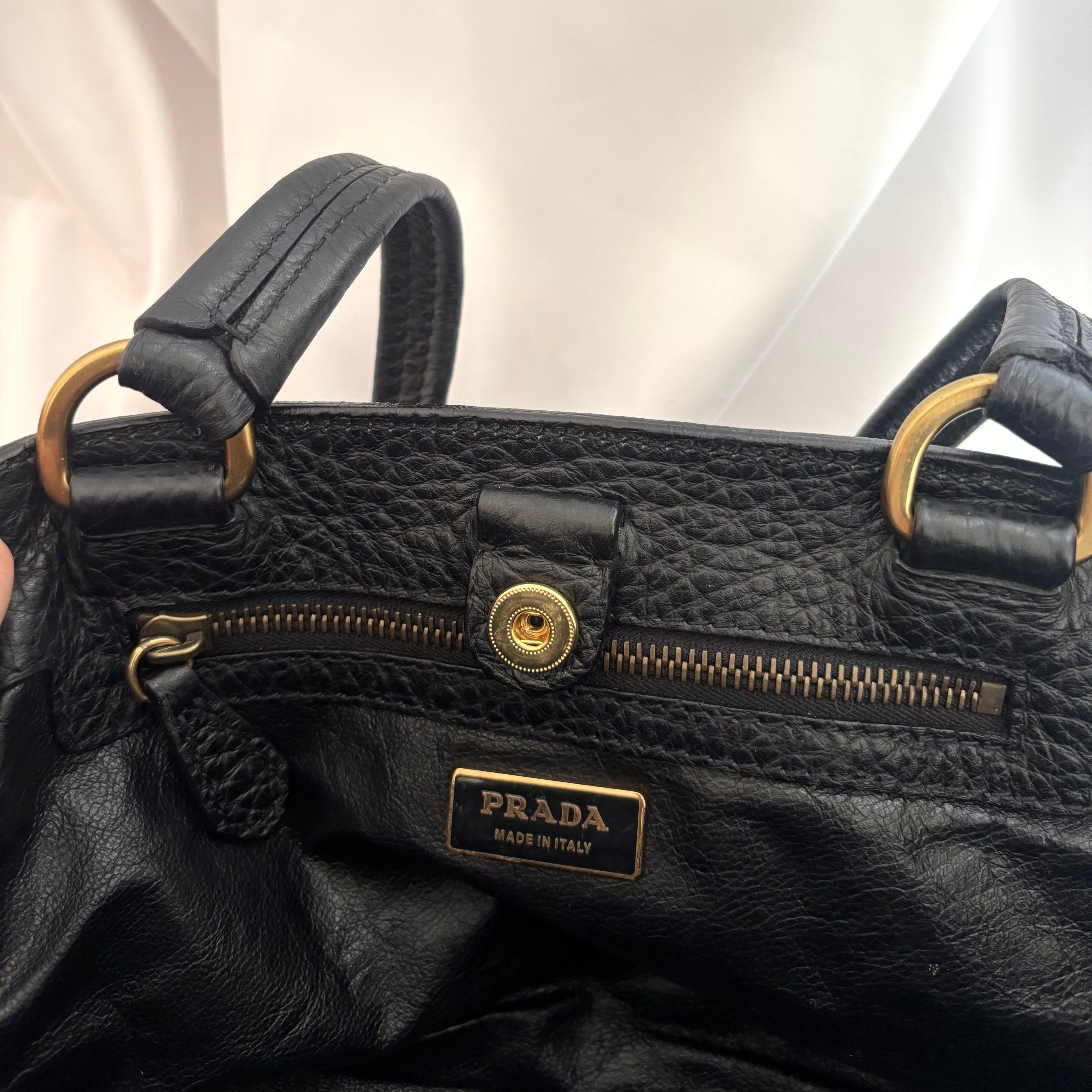 Prada Dalmatian Pony Hair Mini Top Handle Bag