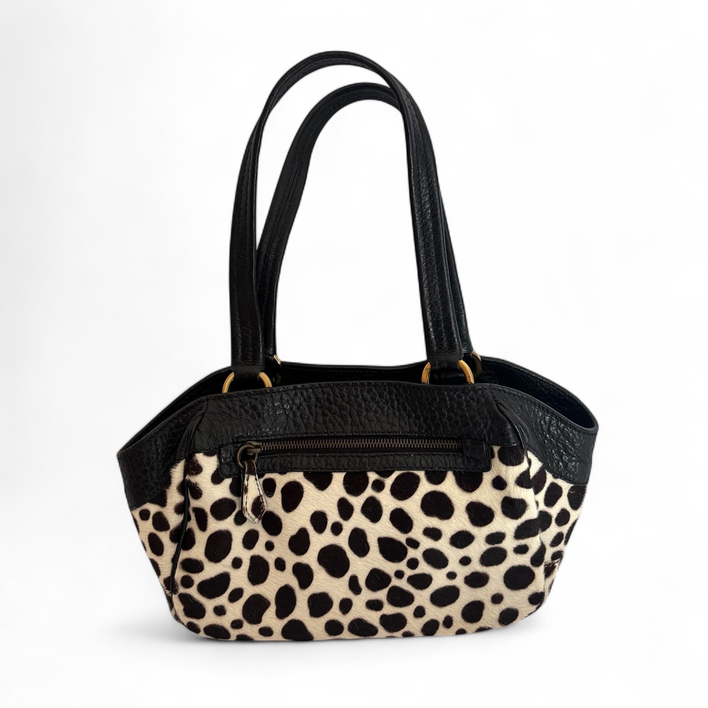 Prada Dalmatian Pony Hair Mini Top Handle Bag