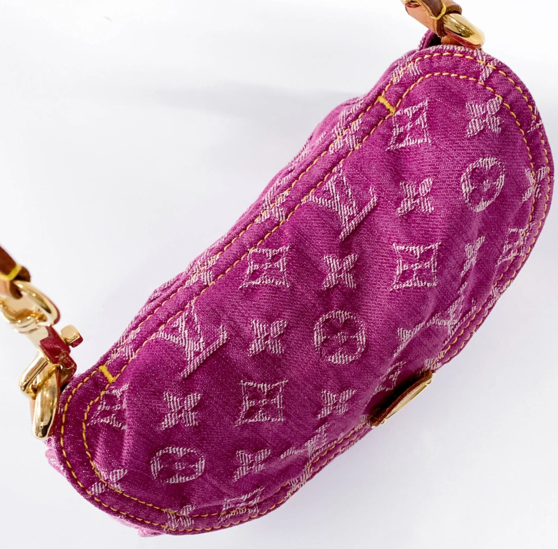 Monogram Denim Pleaty — Fuchsia, Marc Jacobs Era, Made in Spain