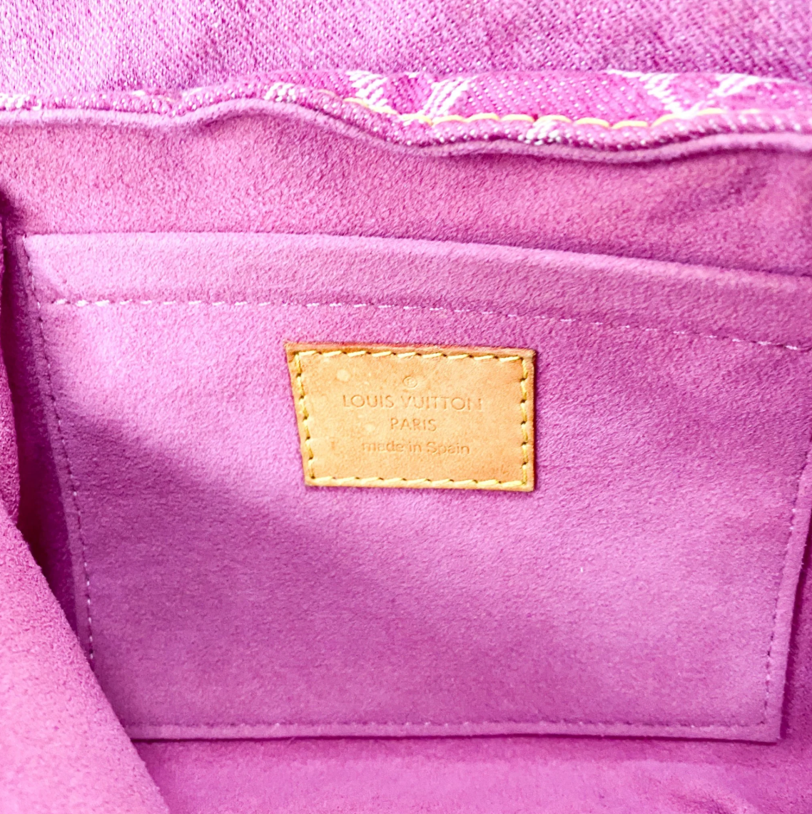 Monogram Denim Pleaty — Fuchsia, Marc Jacobs Era, Made in Spain