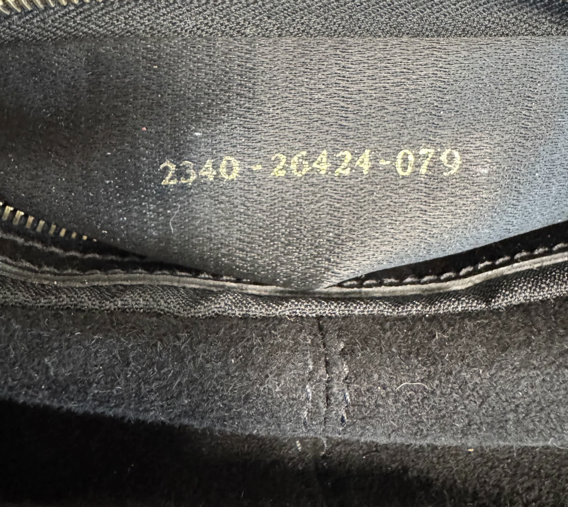 Black Suede Baguette