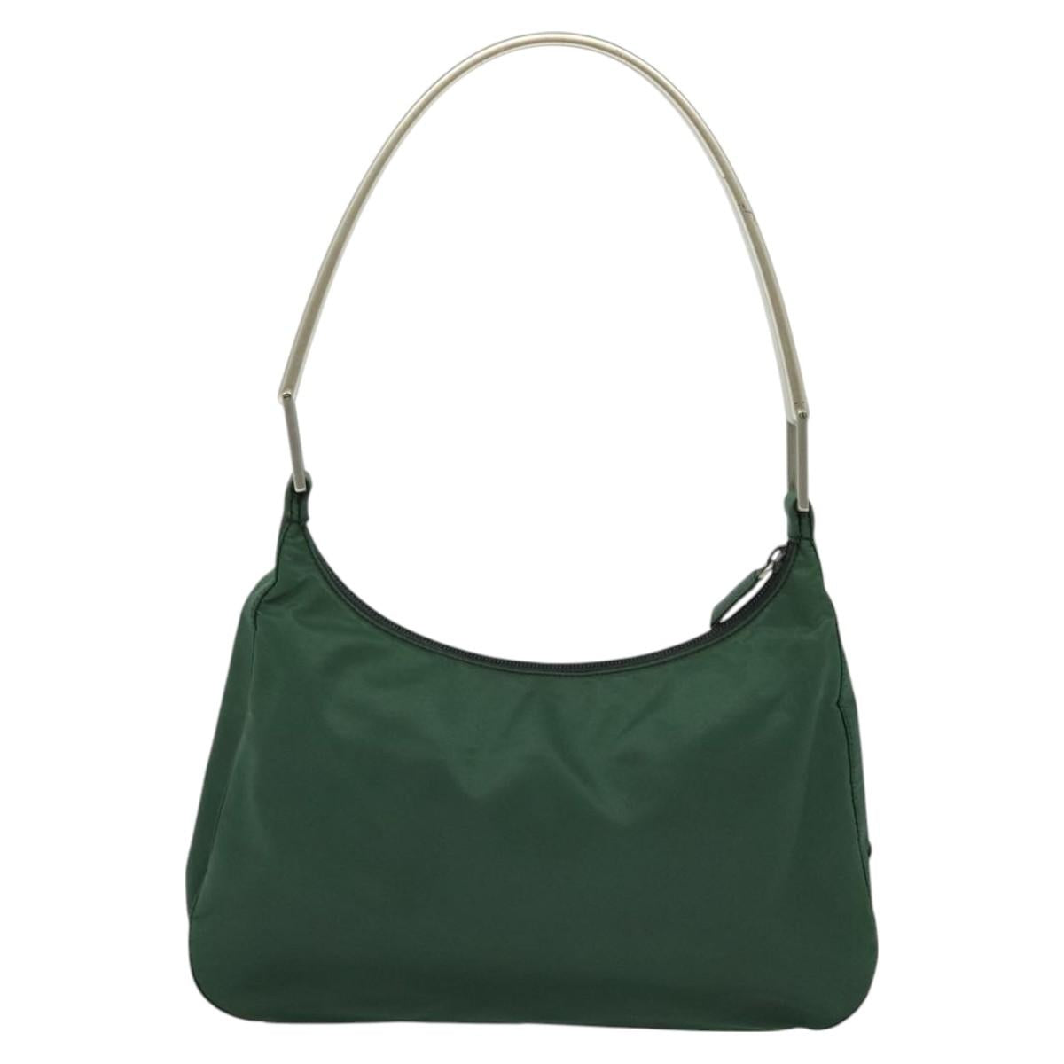Nylon Green Shoulder Bag