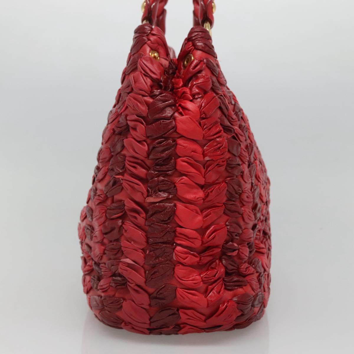 Red Hand Bag Leather 2way