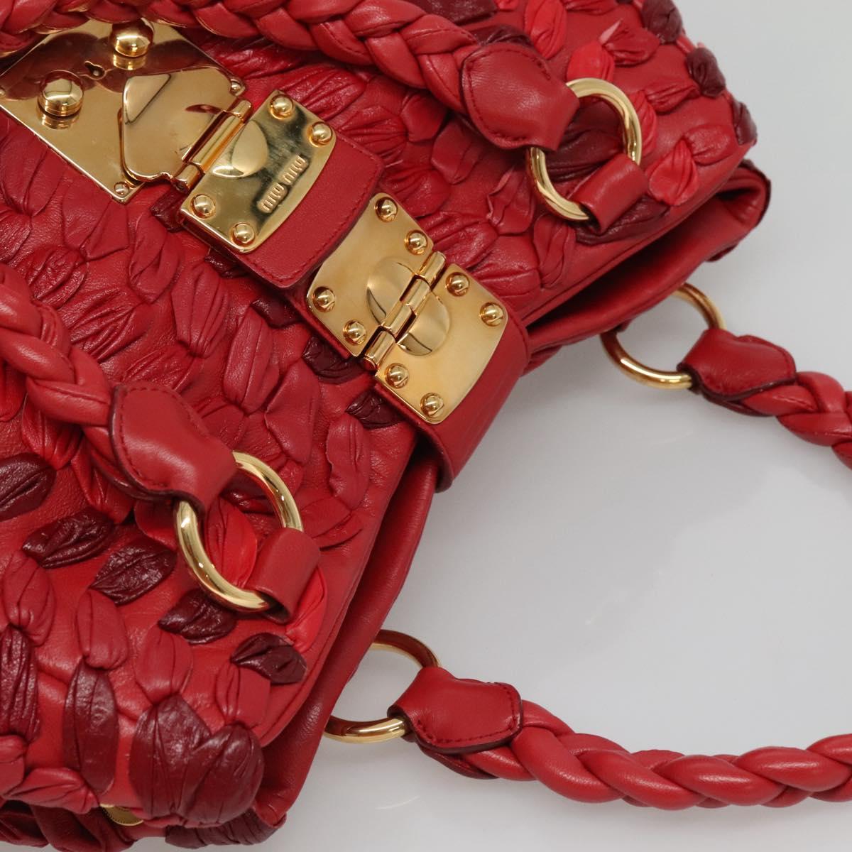 Red Hand Bag Leather 2way