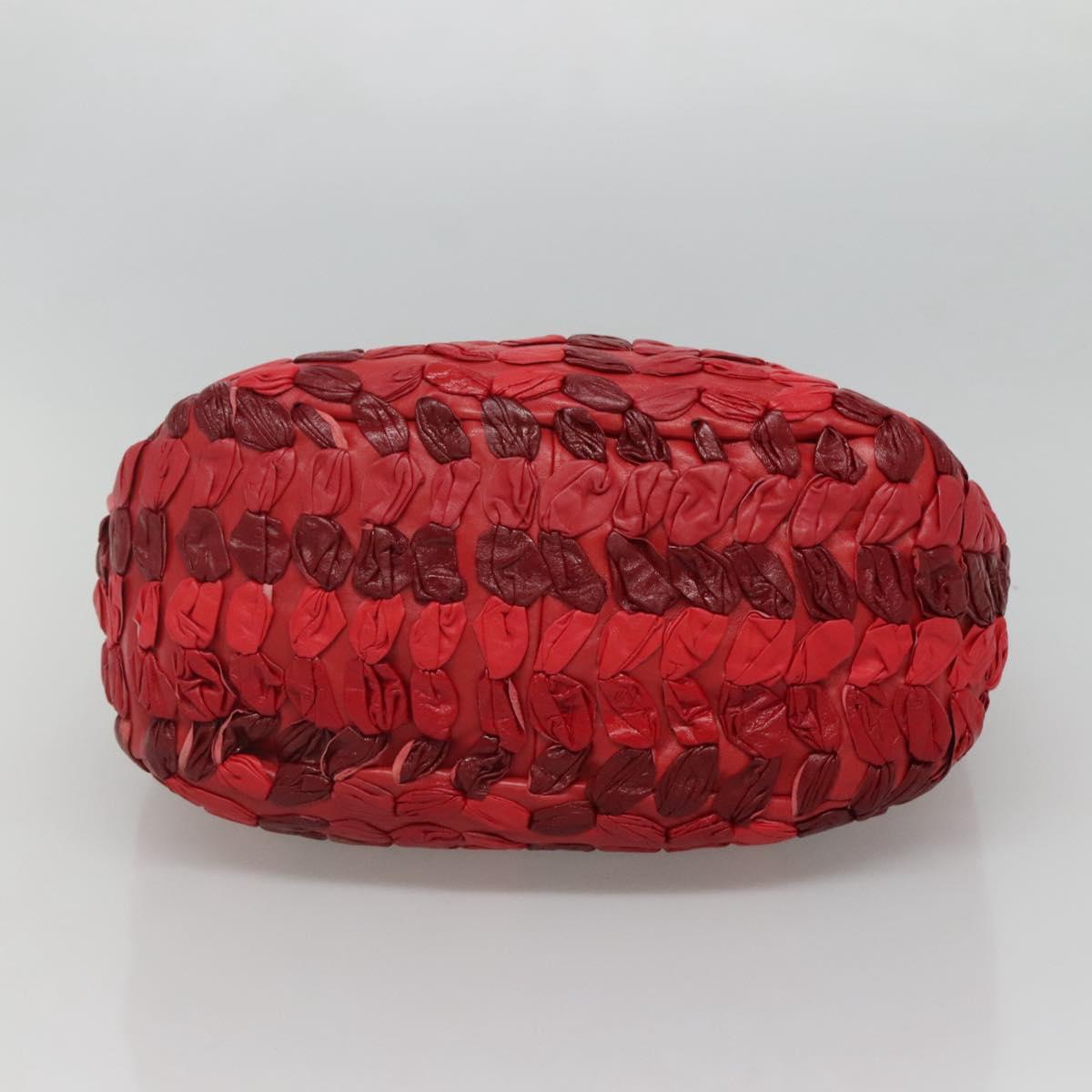 Red Hand Bag Leather 2way