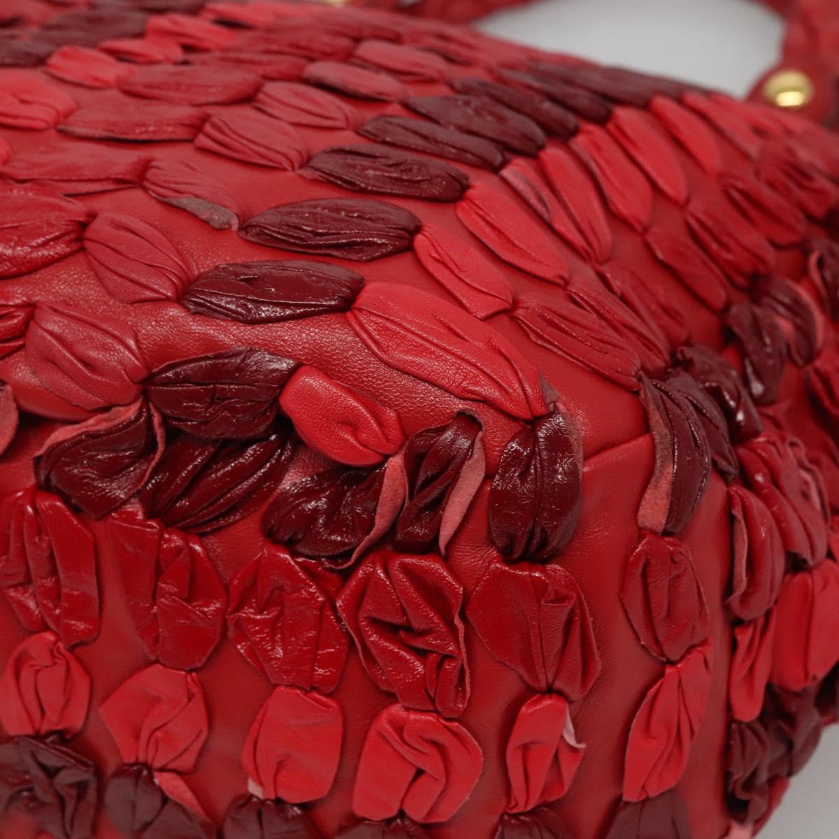 Red Hand Bag Leather 2way