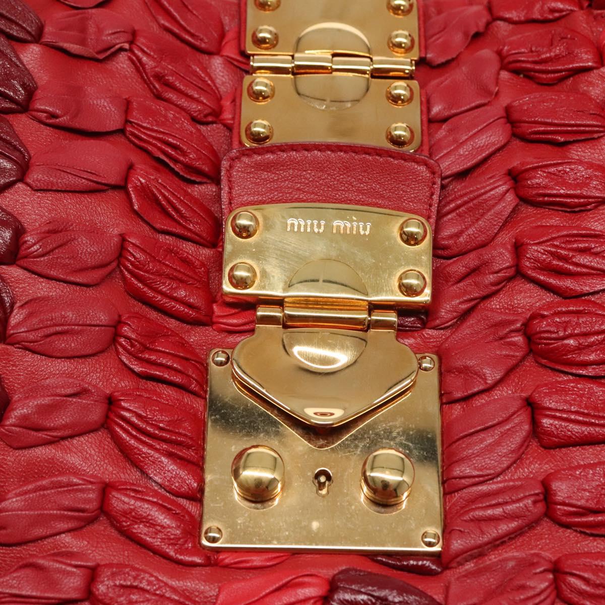 Red Hand Bag Leather 2way