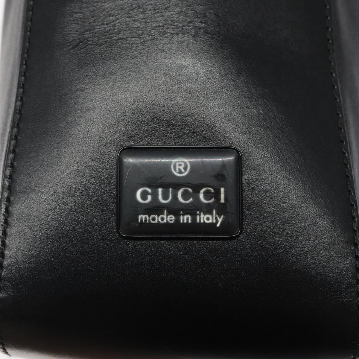 Early 2000s Gucci Black Leather Shoulder Bag
