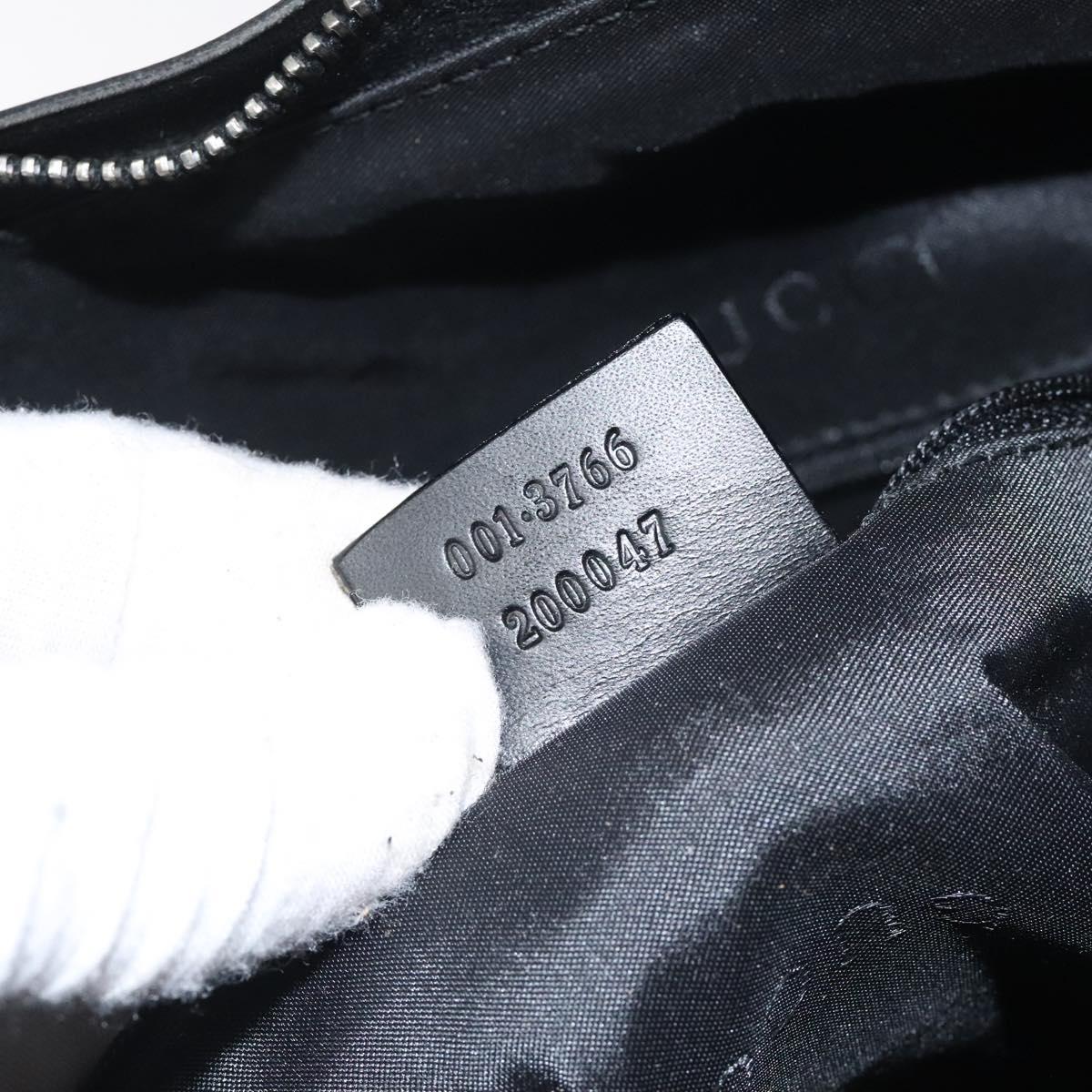 Early 2000s Gucci Black Leather Shoulder Bag