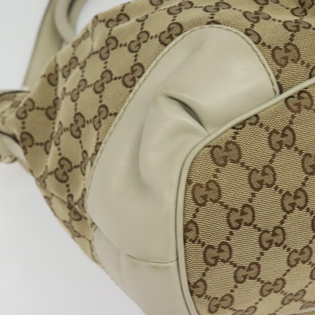 GG Canvas Sukey 2-Way Handbag in Beige and Gold