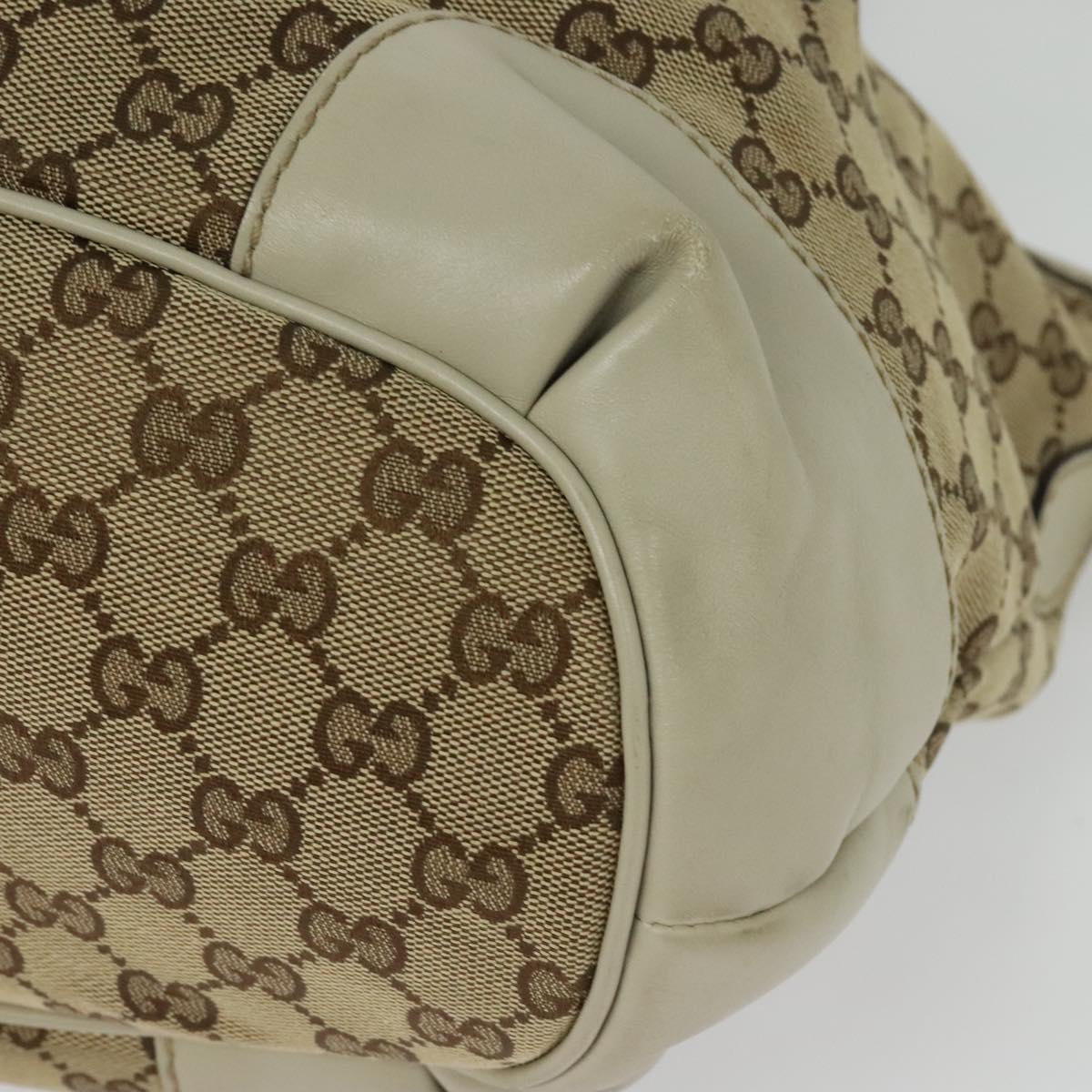 GG Canvas Sukey 2-Way Handbag in Beige and Gold