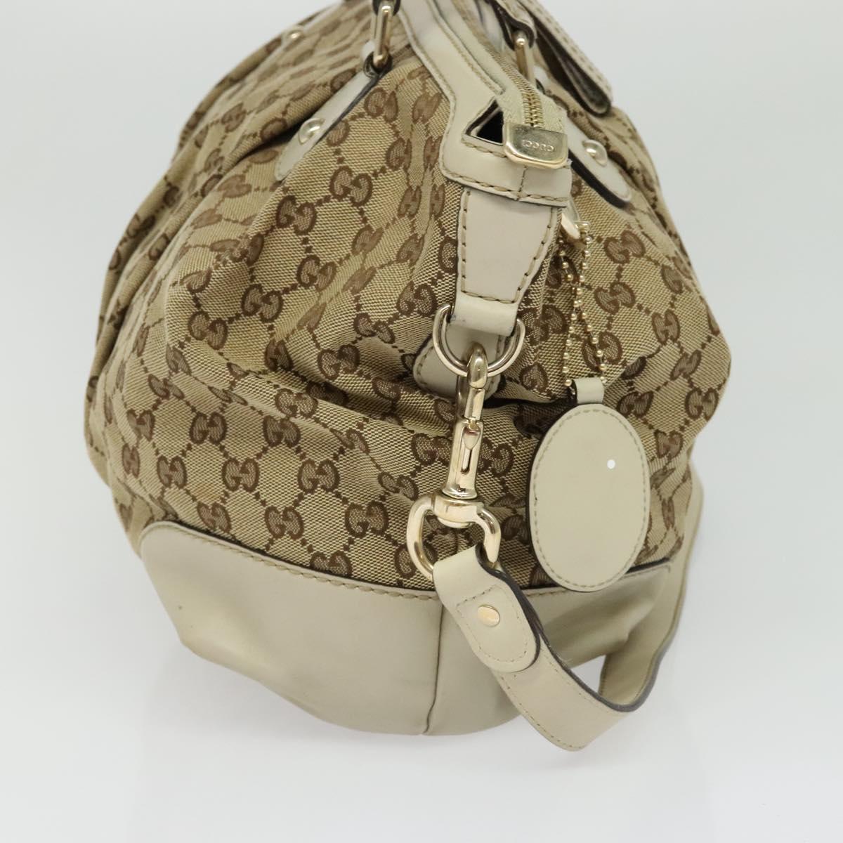 GG Canvas Sukey 2-Way Handbag in Beige and Gold